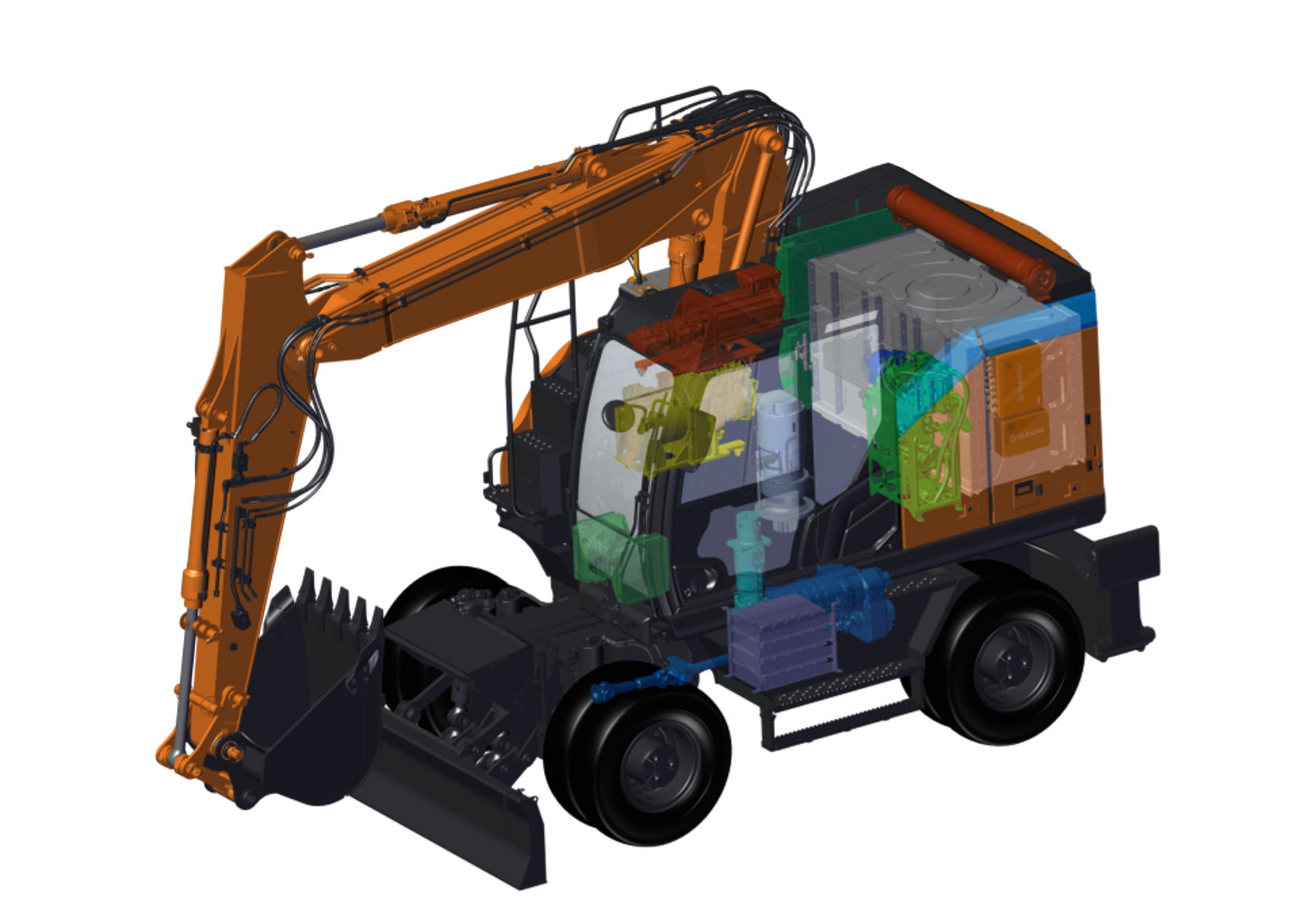 Illustration zum Mobilbagger