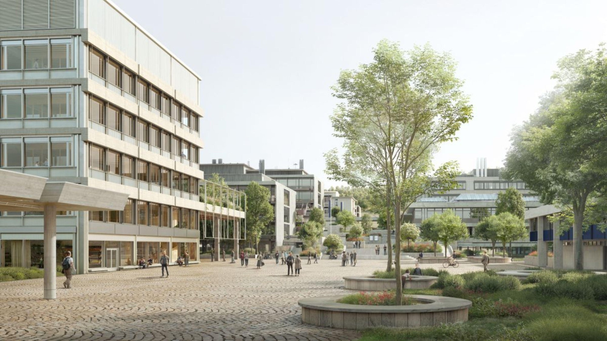 Visualisierung zum Rochardebau Portal UZH in Zürich