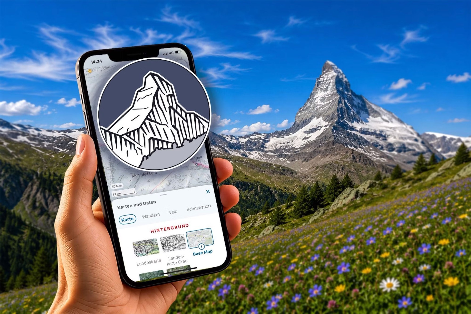 Matterhorn in der Swisstopo-App