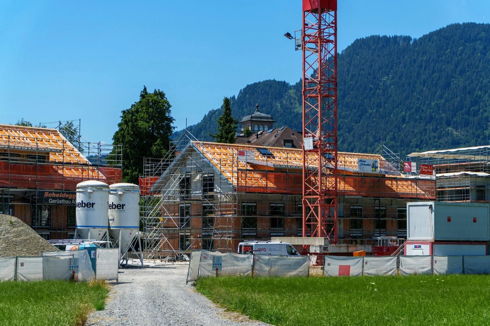 Baustelle in Interlaken