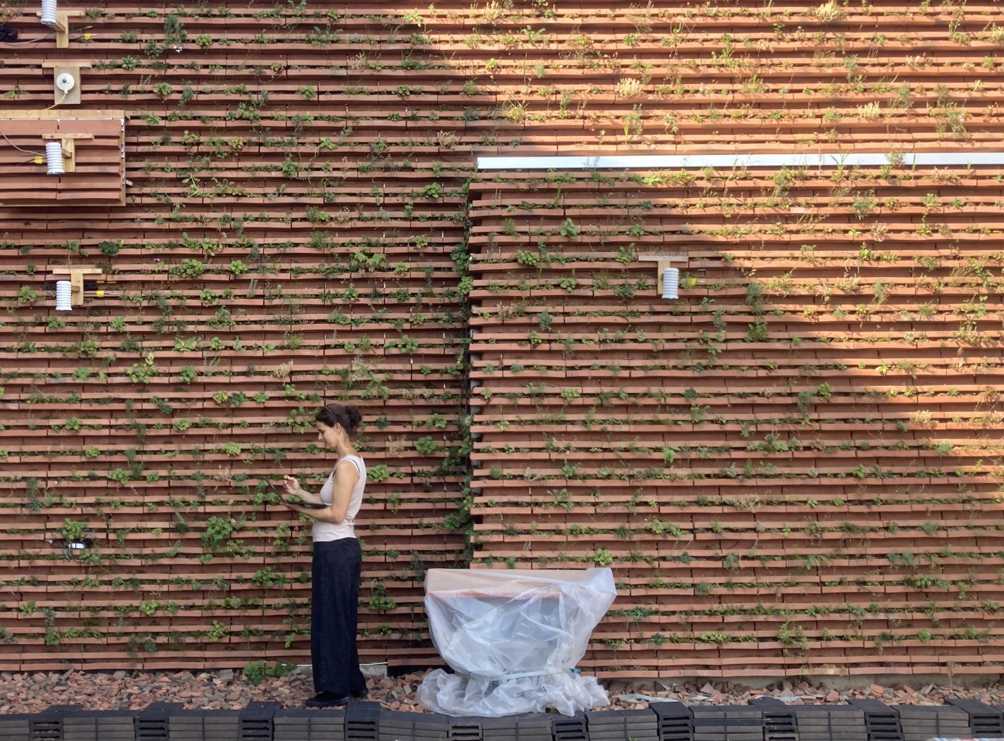 Mockup einer GreenBrick-Fassade