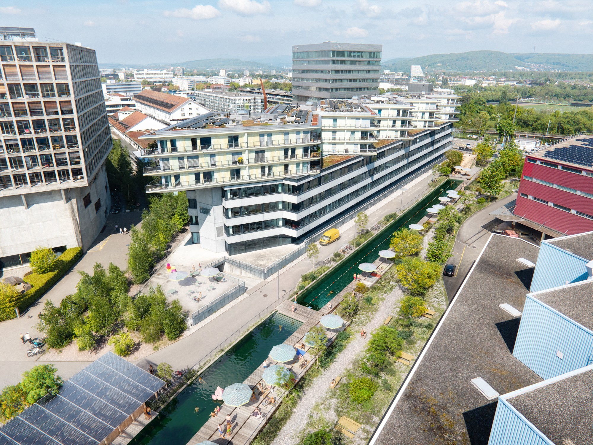 Neapalstrasse resp. Gleispool von oben gesehen. (Visualisierung)