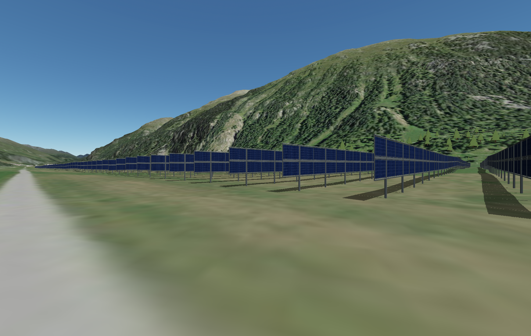 Solarkrafwerk Samedan - Blick Fussweg