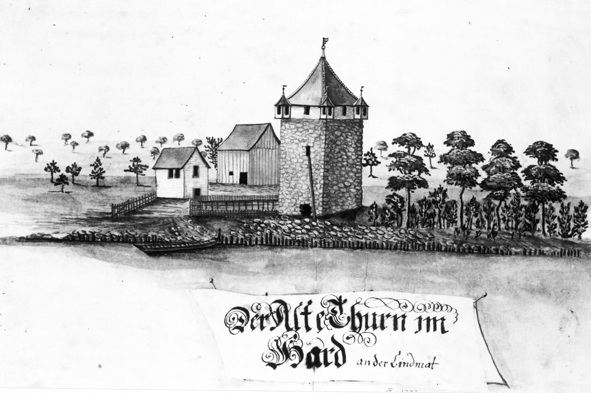 Hardturm um 1673 (Zeichnung)