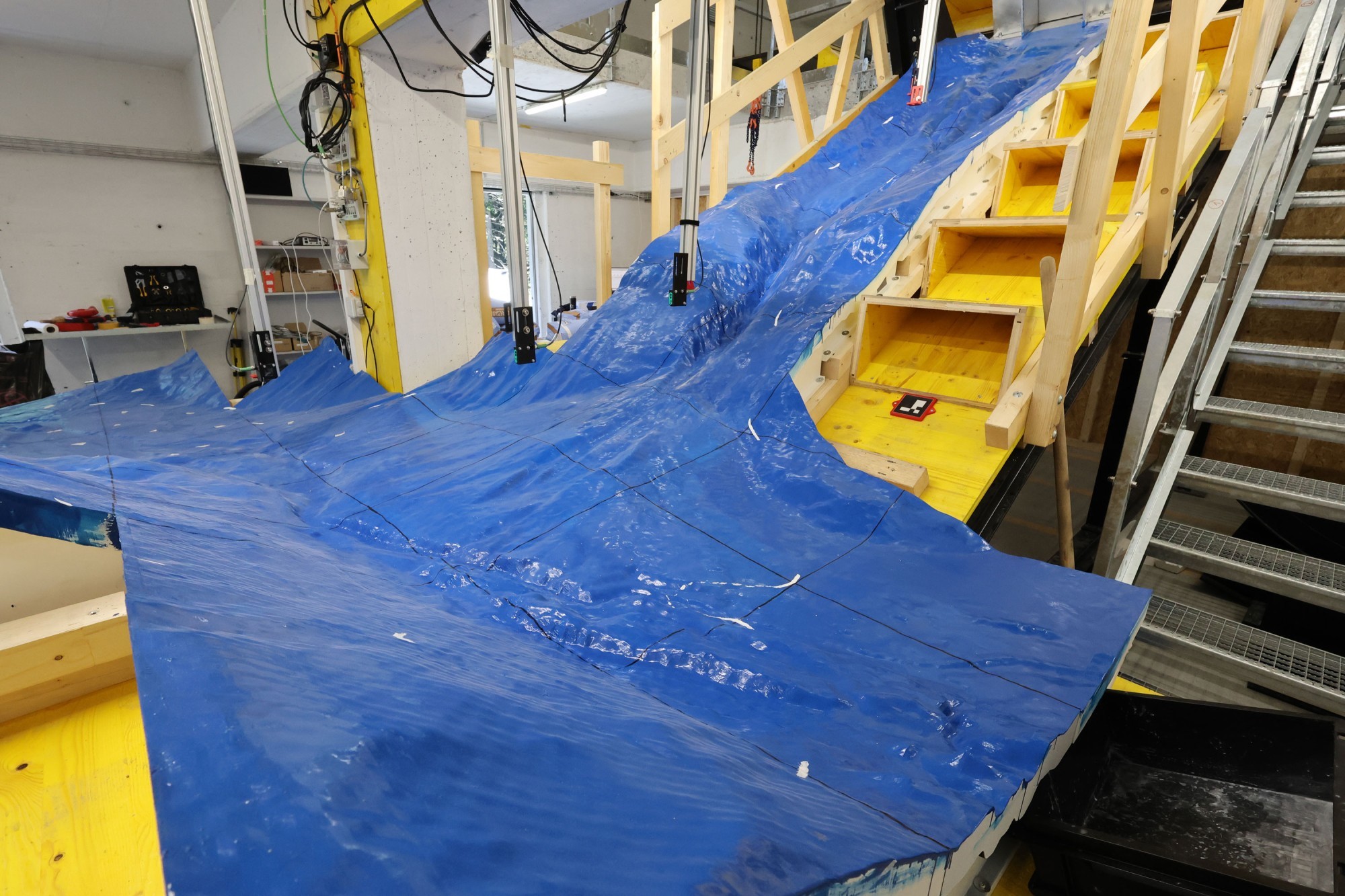 Experiment beim Blatten-Modell vorher