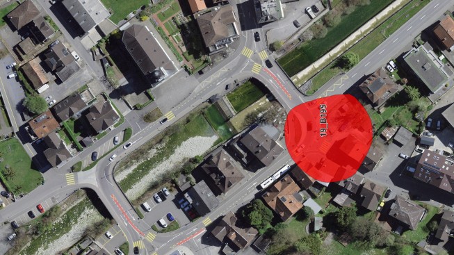 Lageplan der Altlastensanierung in Siebnen