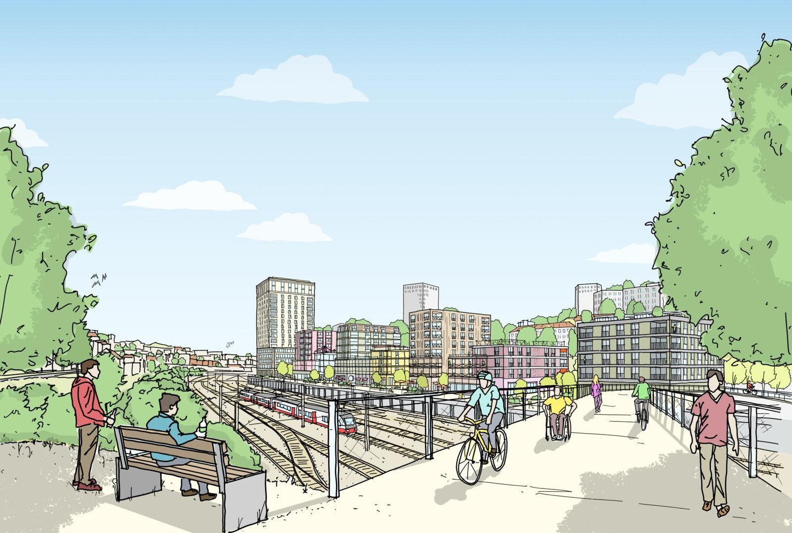 Visualisierung neues Güterbahnhofareal in Schaffhausen