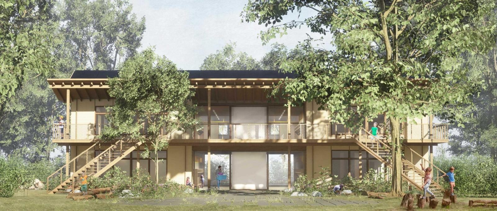 Visualisierung neuer Dreifachkindergarten Kreuzgut Schaffhausen