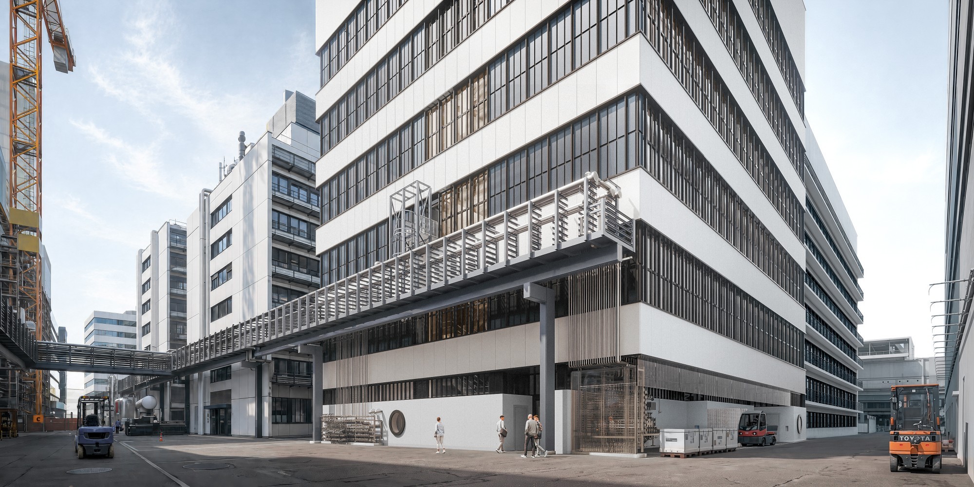 Roche-Areal Bau 51 von Osten