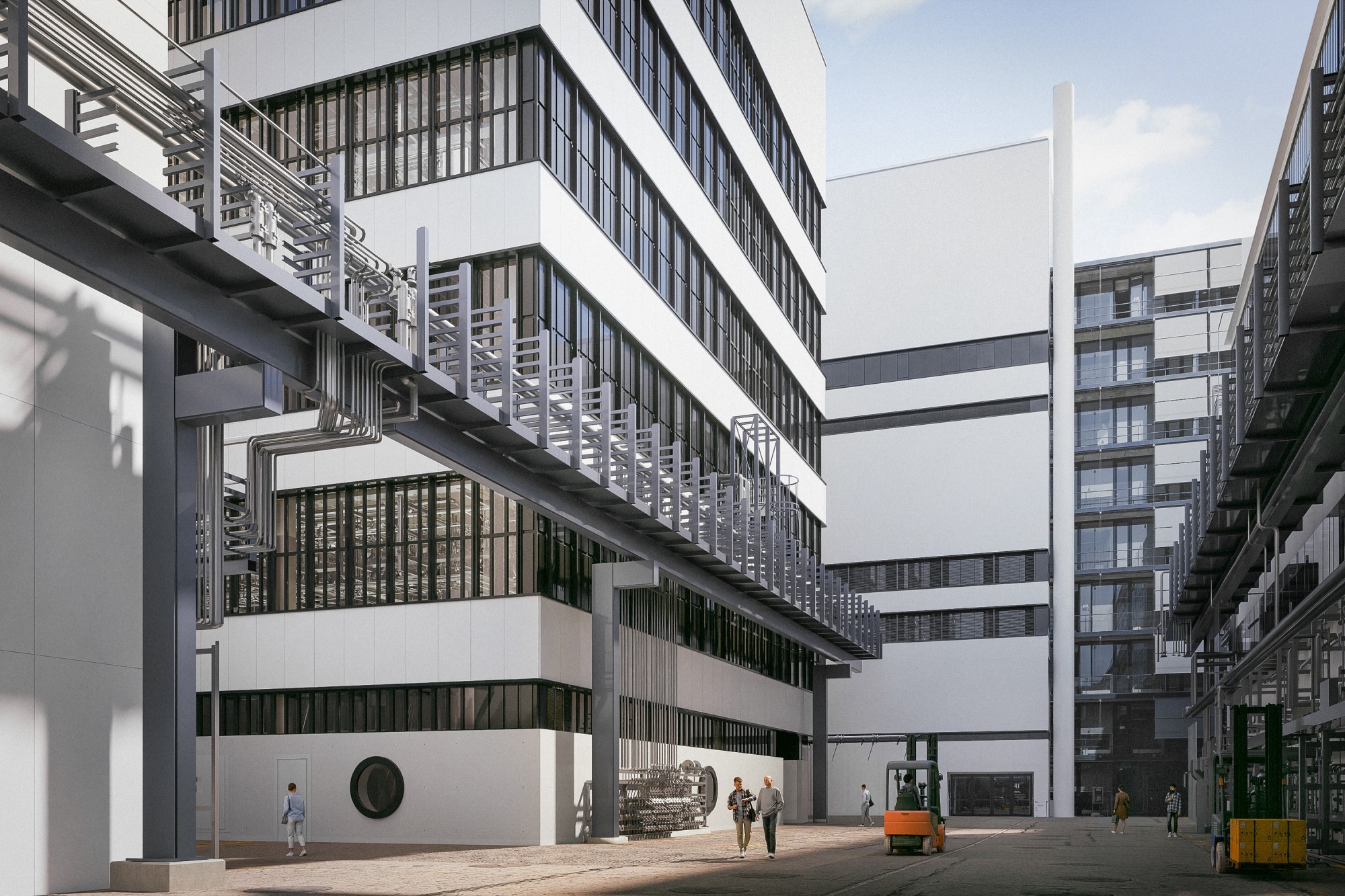 Rocheareal Bau 51 von Westen