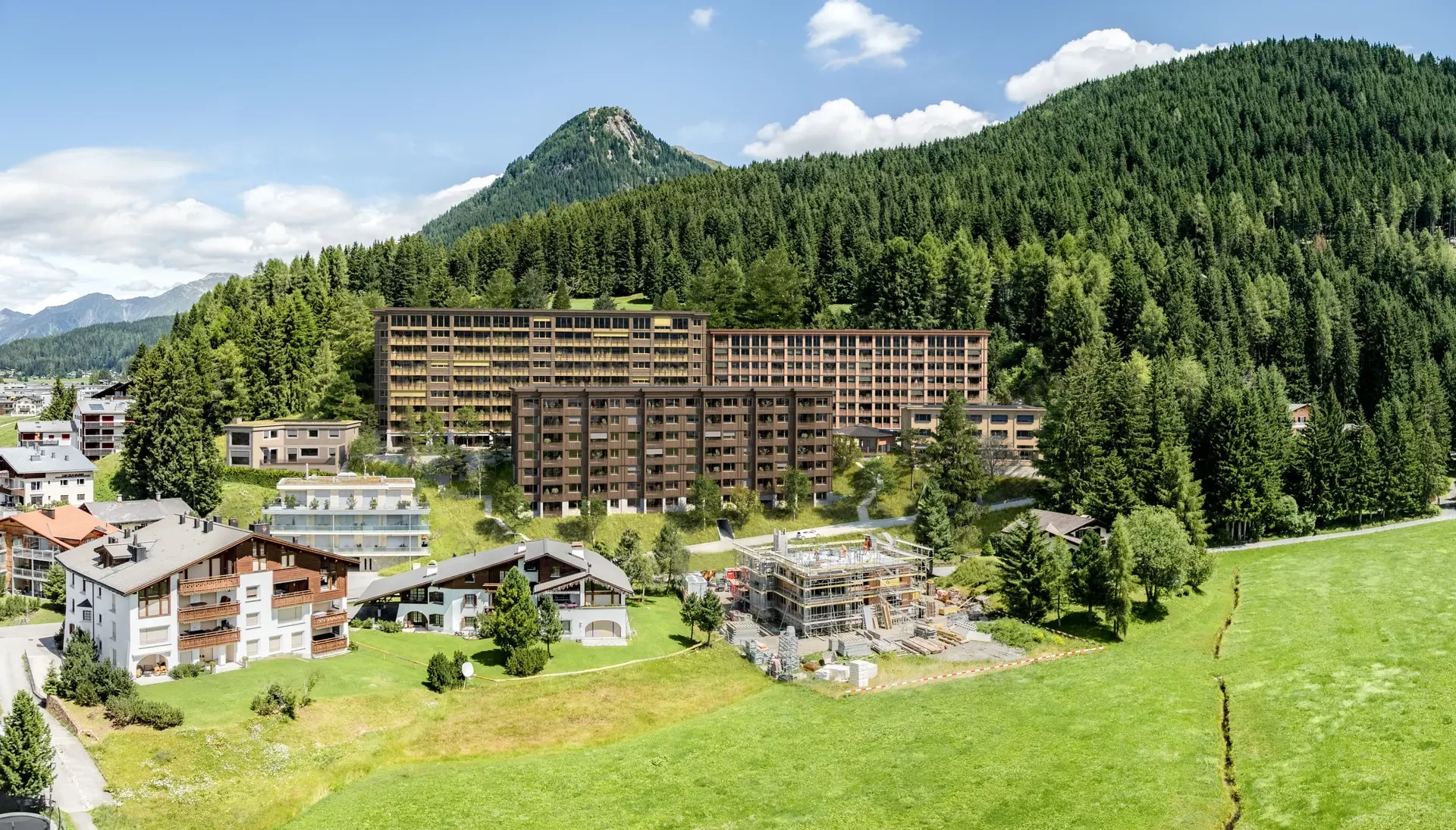 Wohnquartier auf Areal der ehemaligen Höhenklinik Davos Valbella