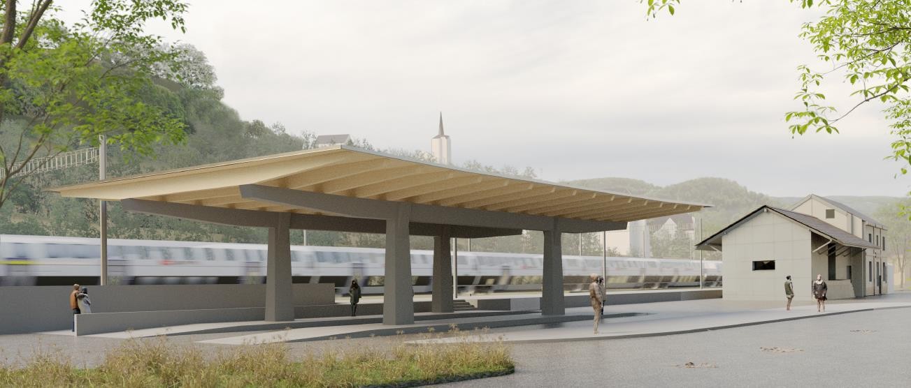 Visualisierung Bushof Grellingen BL