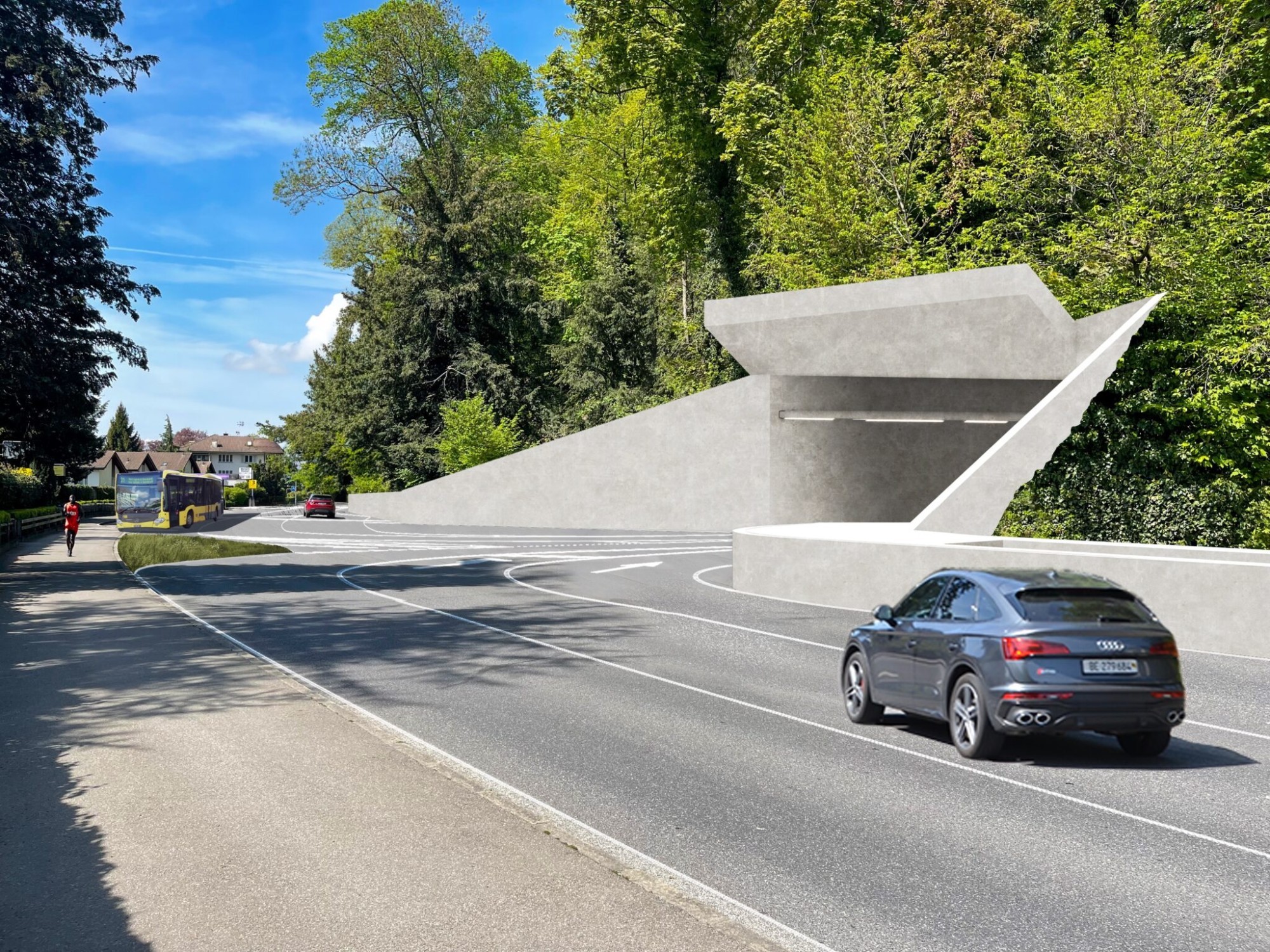 Visualisierung Portal Hübelitunnel in Thun