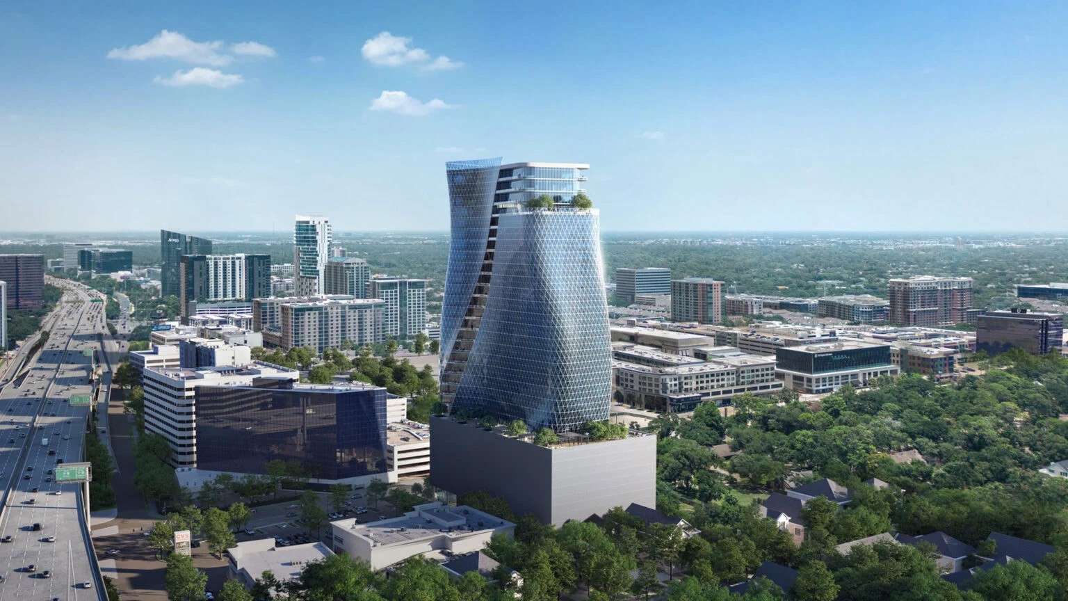 Visualisierung Büroturm O27 in Houston