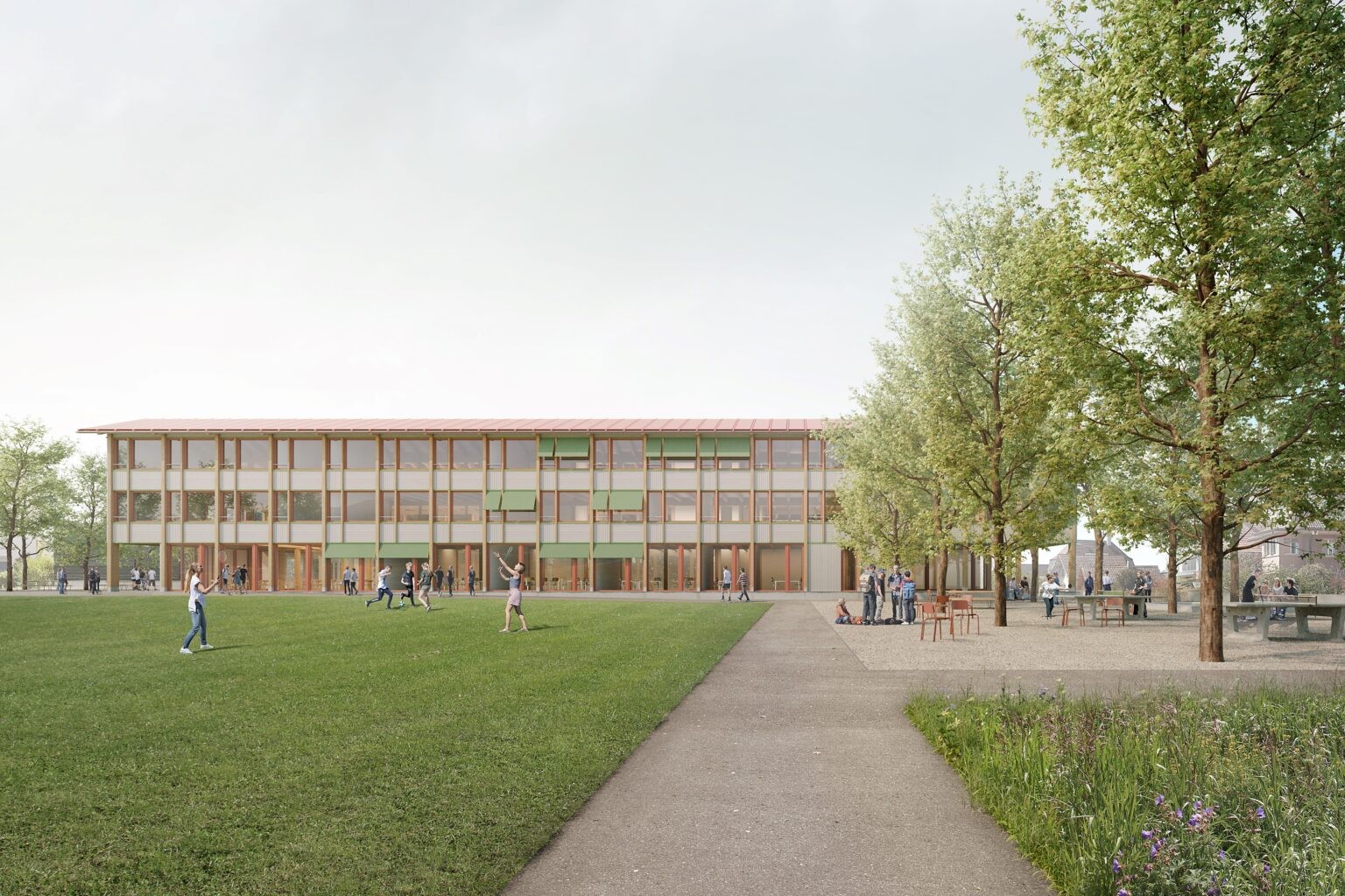 Visualisierung des neuen Oberstufenzentrums in Schwarzenburg