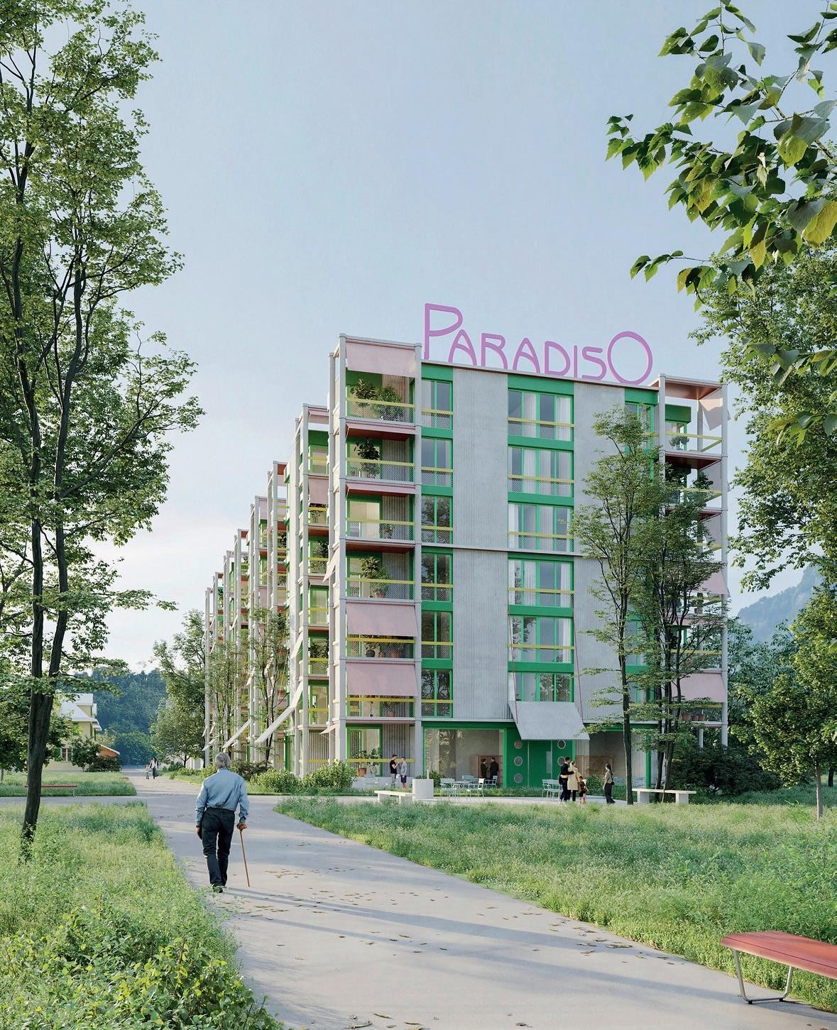 Siegerprojekts «Paradiso» für Jenny-Areal in Glarus Süd