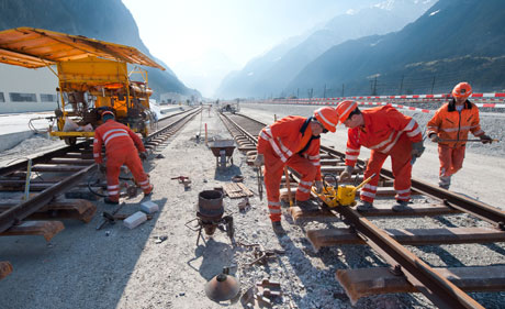 Der Gotthard-Basistunnel bei Altdorf. Bild: AlpTransit Gotthard AG