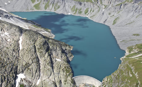 Der alte Emosson-Stausee, Schweizer Luftwaffe