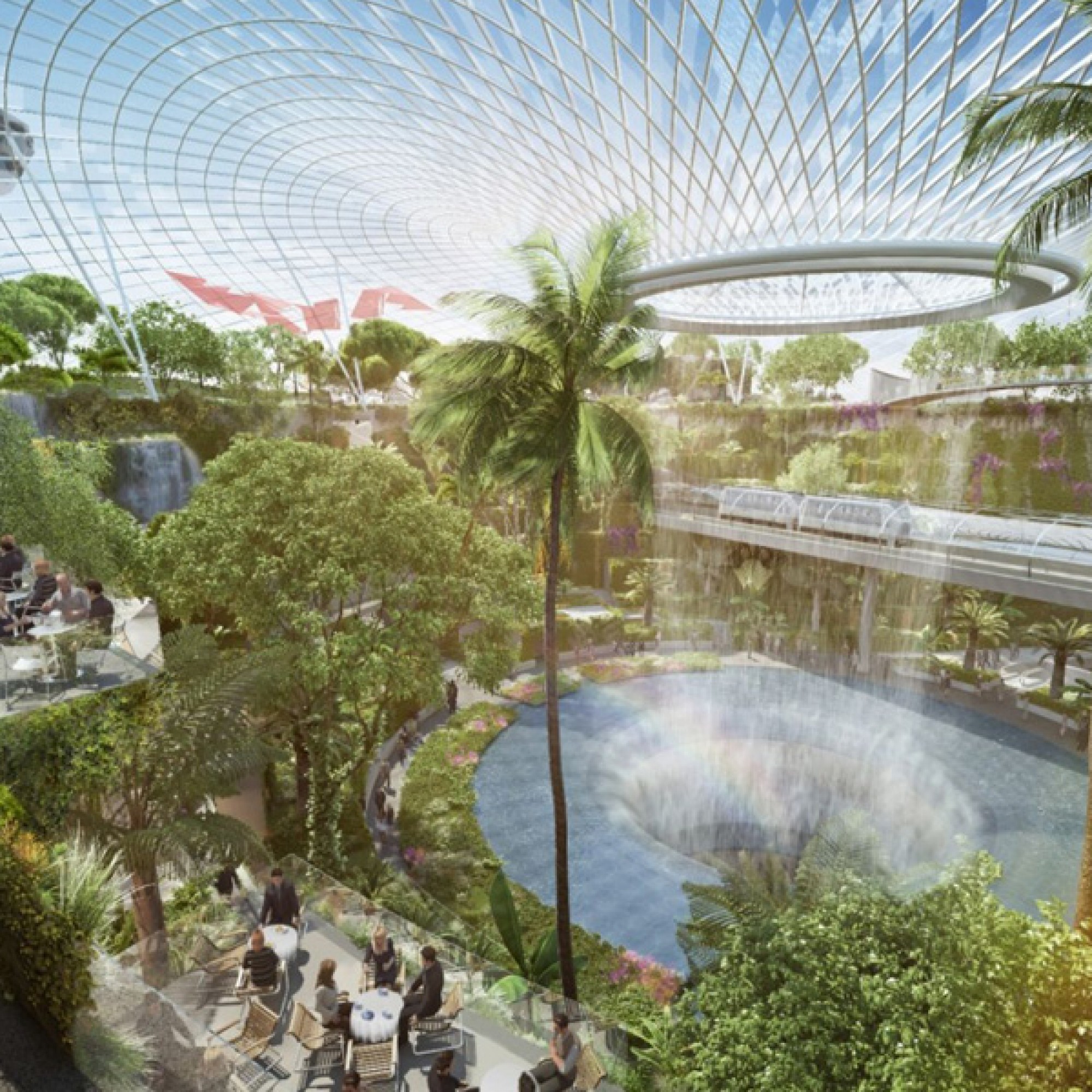 Das Projekt „Jewel“ von Moshe Safdie. Bilder: Safdie Architects