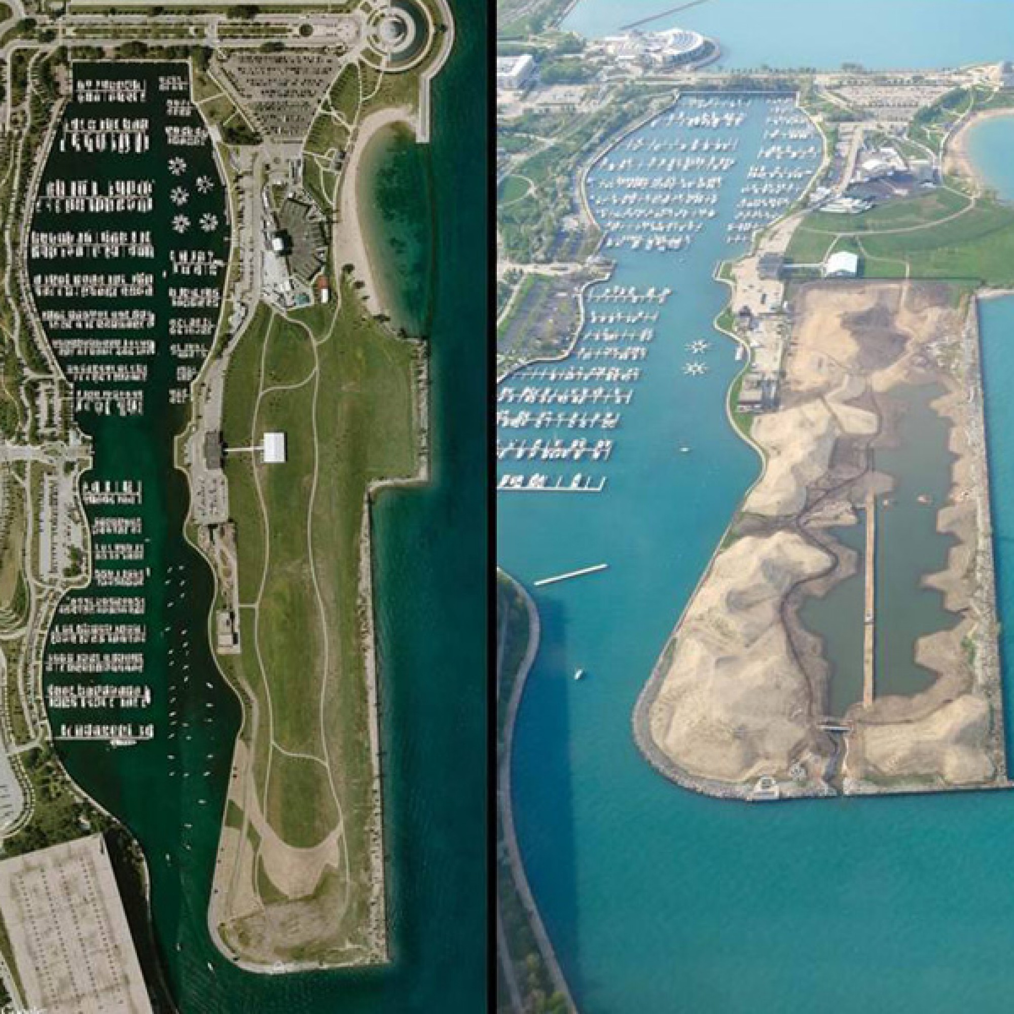 Northerly Island 2009 und 2014 (zvg)