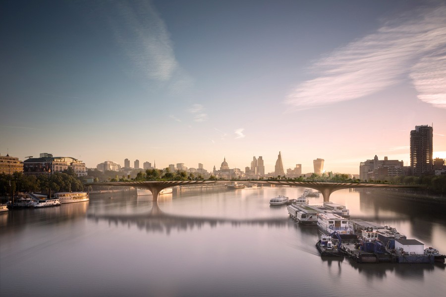 Visualisierund Garden Bridge in London