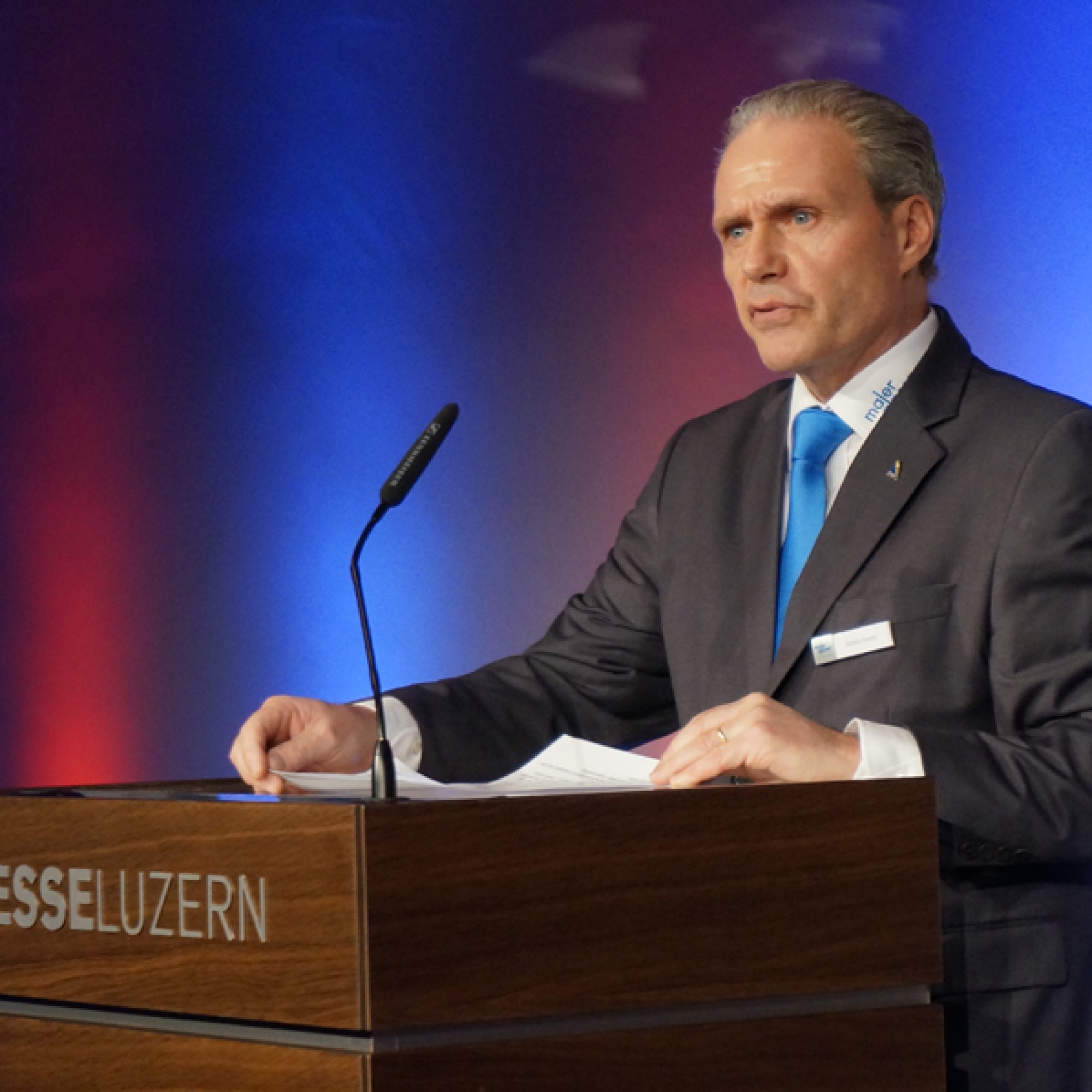 Mario Freda, Präsident des Messekomitees und Zentralpräsident ad interim des Schweizerischen Maler- und Gipserunternehmerverbands (SMGV). (Gabriel Diezi)