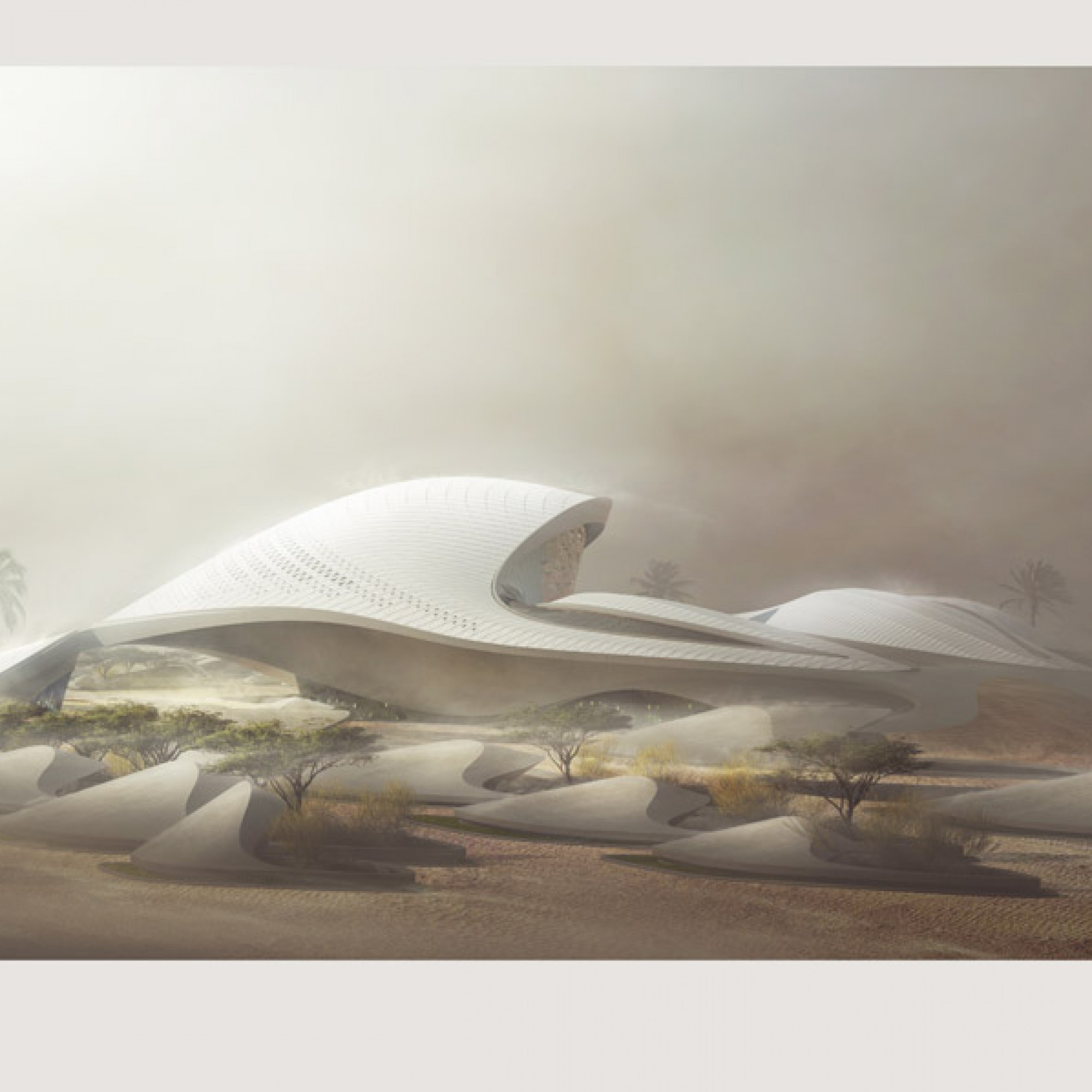 Zaha Hadid: Hauptsitz des Recycling- und Entsorgungsunternehmens Bee‘ah in Schardscha in den Vereinigten Arabischen Emiraten (zvg)