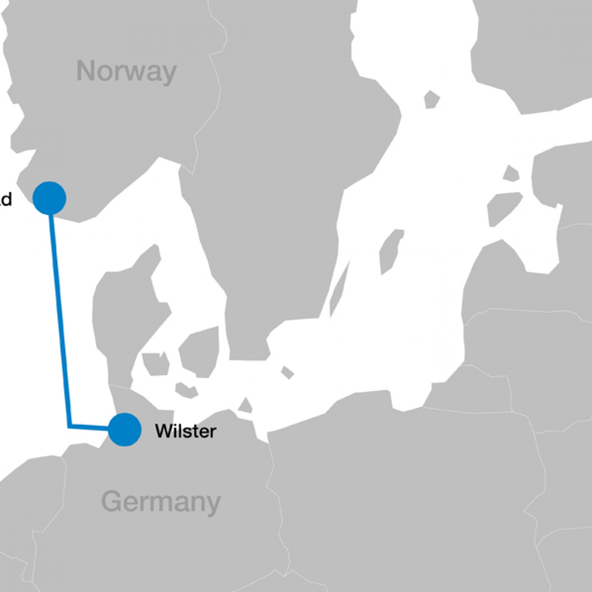 Die Leitung verbindet Wilster in Schleswig Holstein mit dem südnorwegischen Tonstad. (PD)