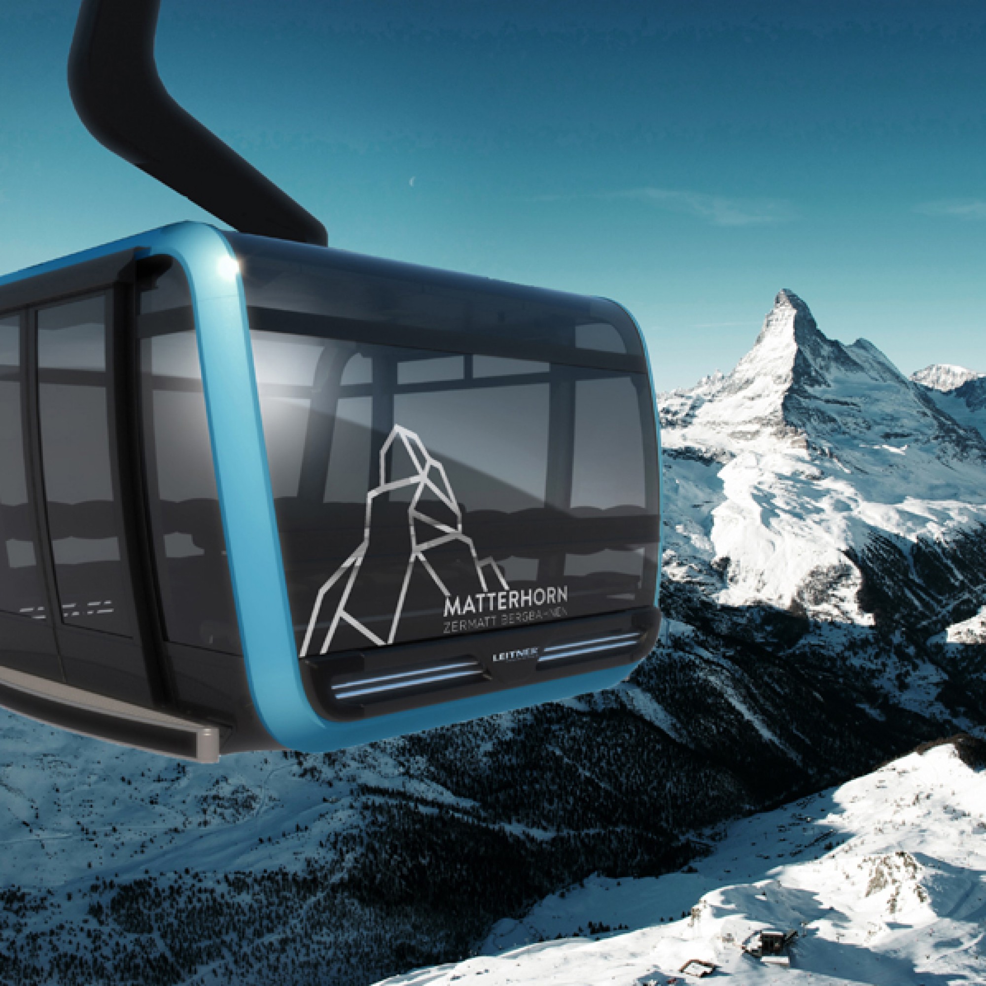 Die Kabinen verfügen über 28 Plätze sind und mit "vom Automobilbau insirierten Sitzen" ausgestattet. (Zermatt Bergbahnen AG)