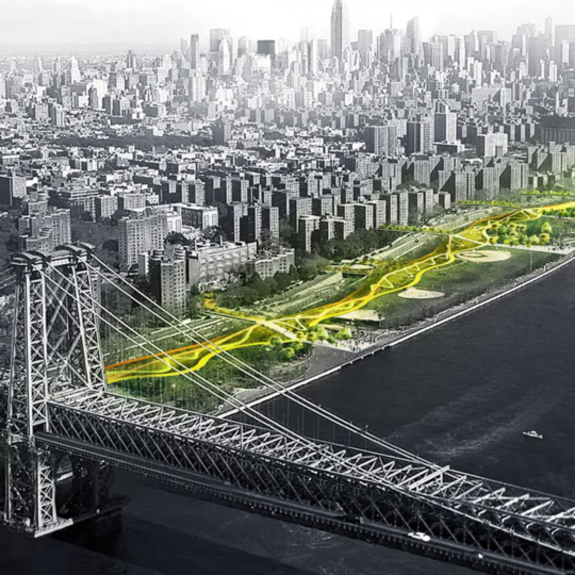 Global Holcim Award Bronze: BIG und One Architecture wollen Lower Manhattan vor Hochwasser schützen. (zvg)