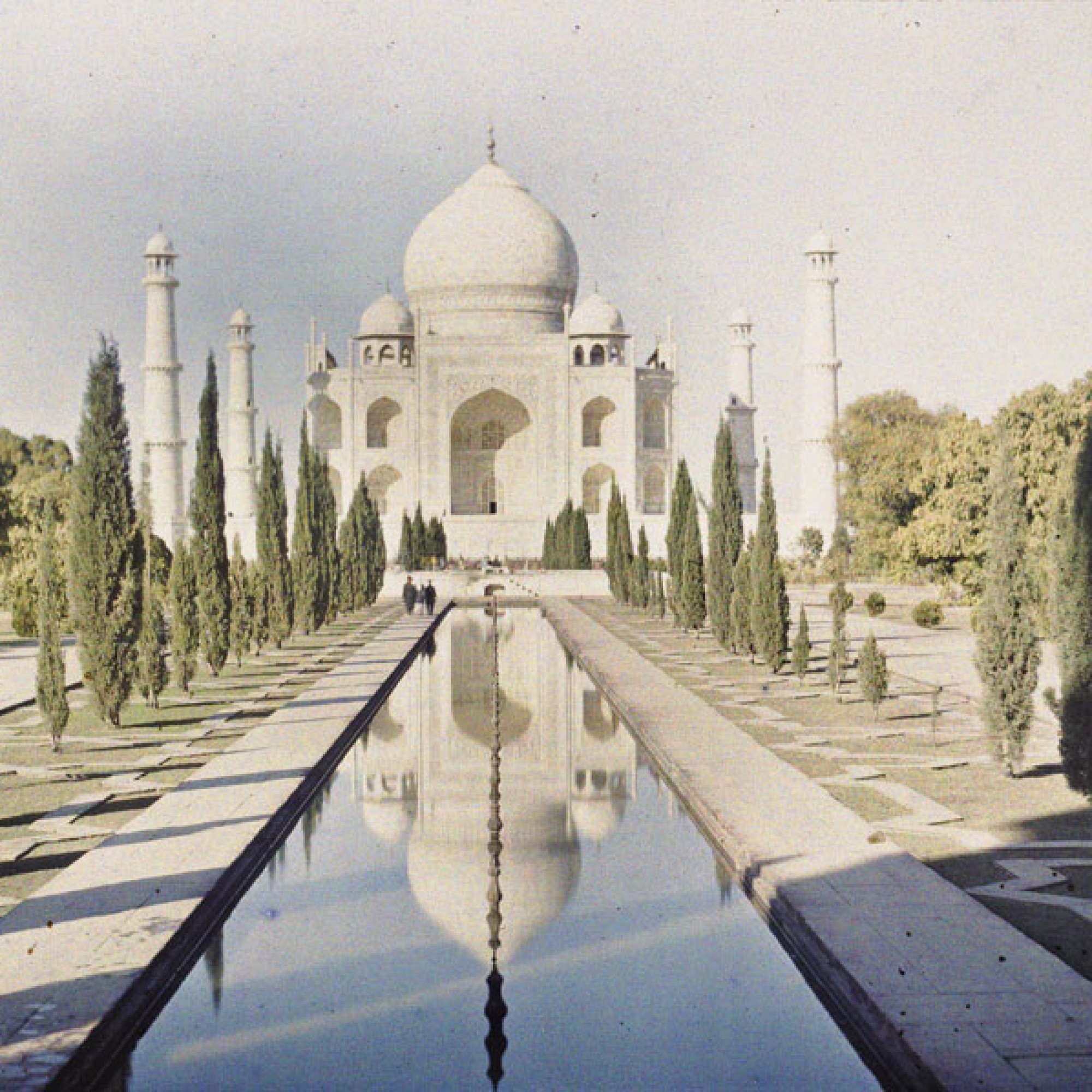 Stéphane Passet, Indien, Uttar Pradesh, Agra, Mausoleum Taj Mahal von Shah Jahan für Mumtaz Mahal , 19.-21. Januar 1914.  (Musée Albert-Kahn, Département des Hauts-de-Seine)