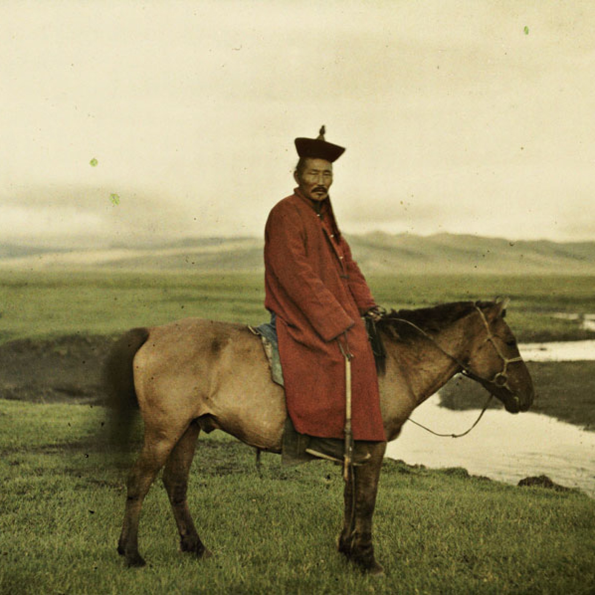 Stéphane Passet, Mongolei, nahe Ulaanbaatar, wahrscheinlich Damdinbazar, die achte Inkarnation des mongolischen Jalkhanz Kuthugtu, 17. Juli 1913.  (Musée Albert-Kahn, Département des Hauts-de-Seine)