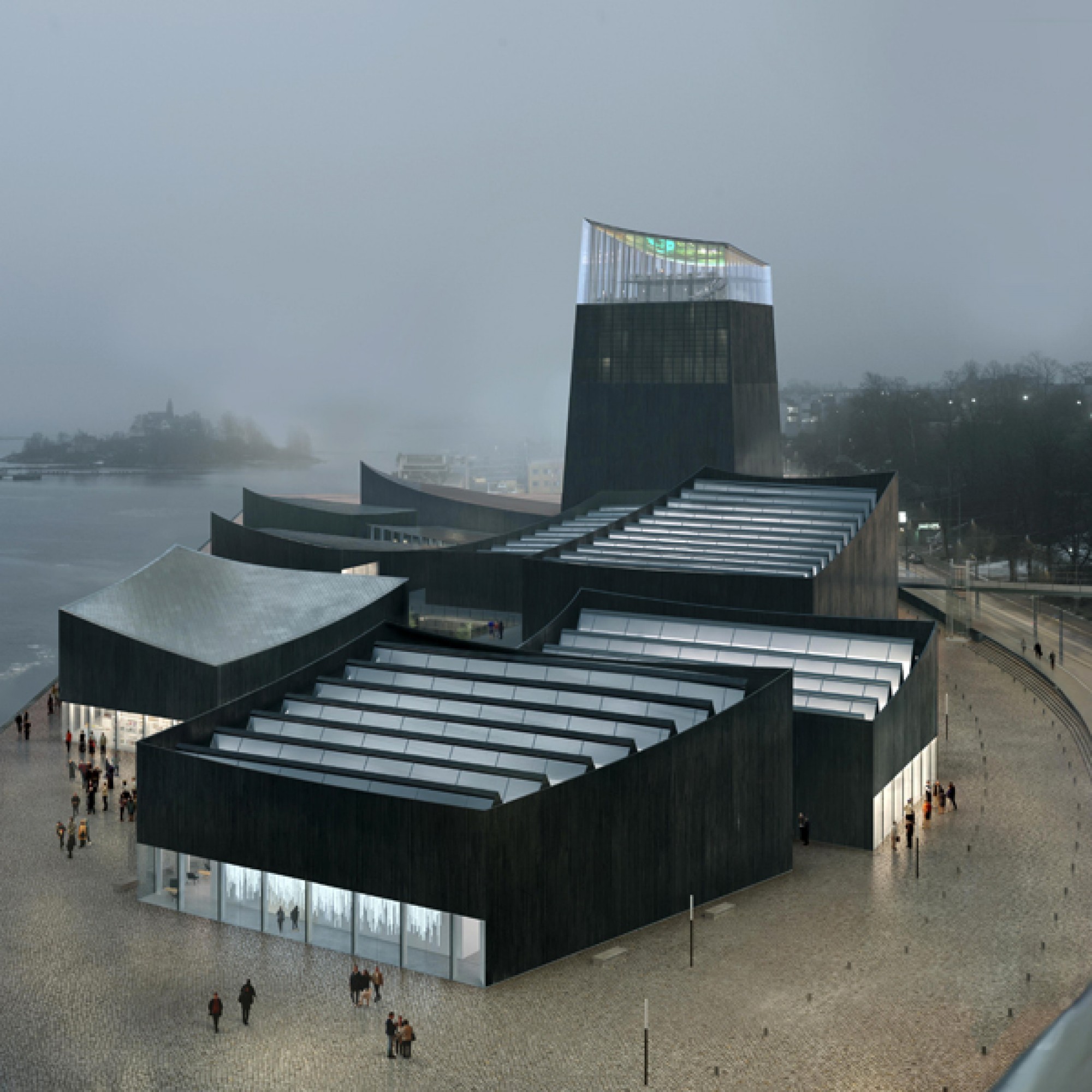 So stellen sich die Moareau Kosonoki Architectes das Museum vor: Verschieden grosse Pavillons gruppieren sich um... (zvg) 