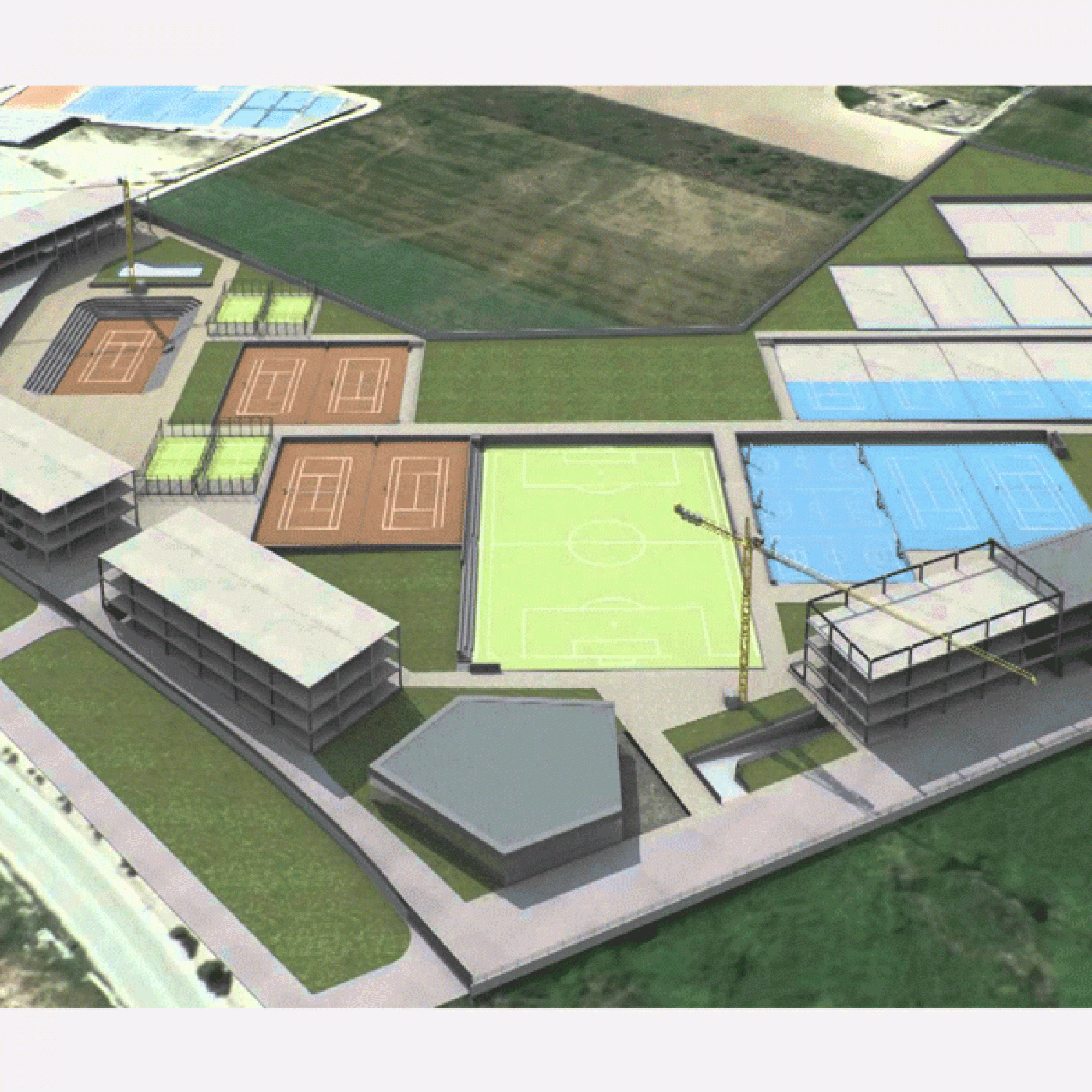 So soll das neue Tenniszentrum in Manacor auf Mallorca aussehen. (Quelle: Youtube)