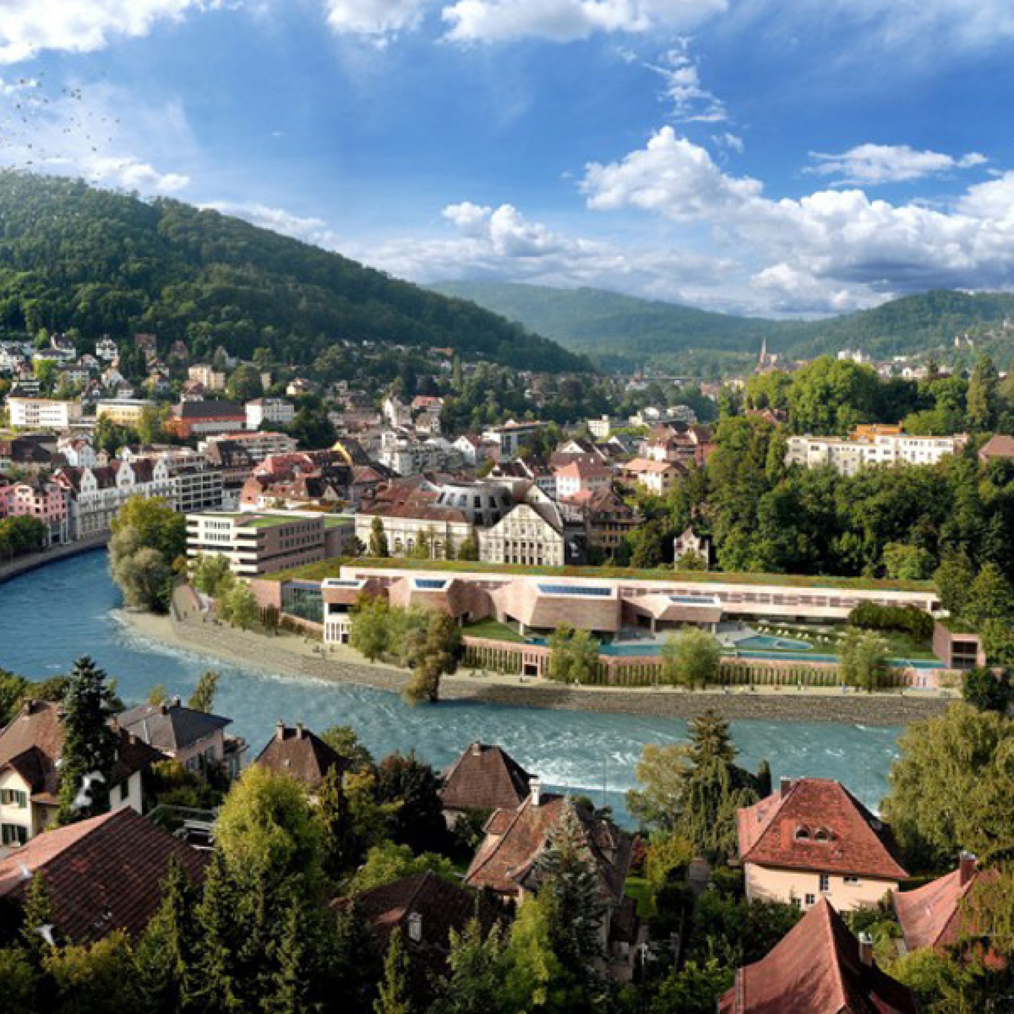 Das künftige Thermalbad (Visualisierungen zvg)