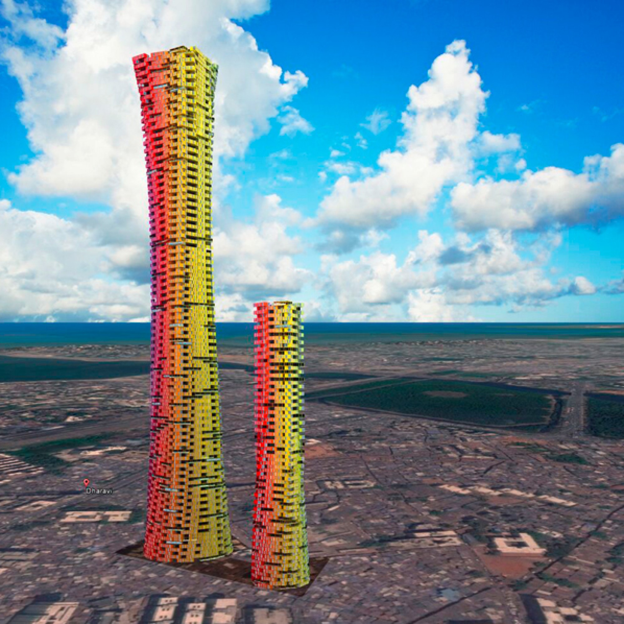 ...Containerstapel sollen sich die beiden Wolkenkratzer in Mumbais Himmel schrauben. (zvg)