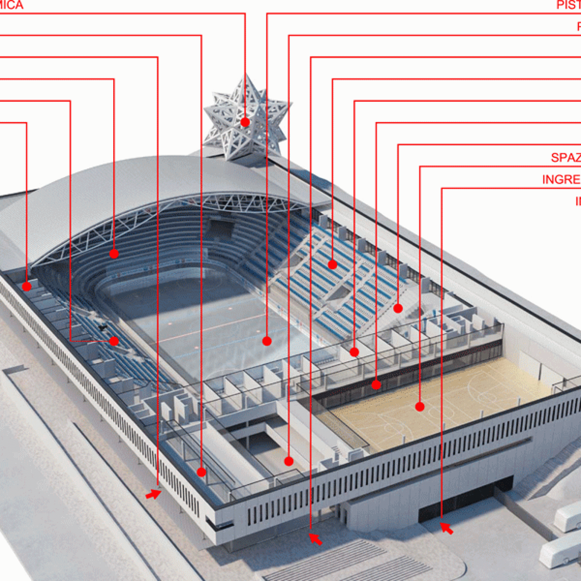 So soll das neue Heimstadion des Hockeyclubs Ambrì-Piotta ab Herbst 2018 aussehen (Bild: zvg).