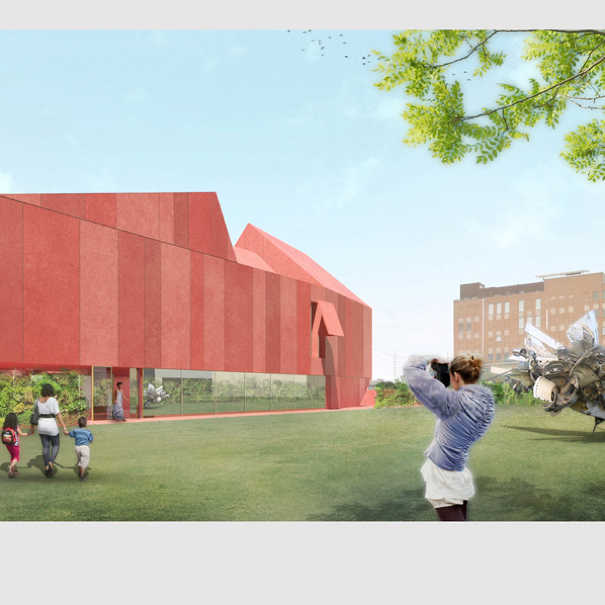 Das Gebäude kommt neben dem Park zu stehen, den Linda Pace ihrem verstorbenen Sohn gewidmet hatte. (zvg)