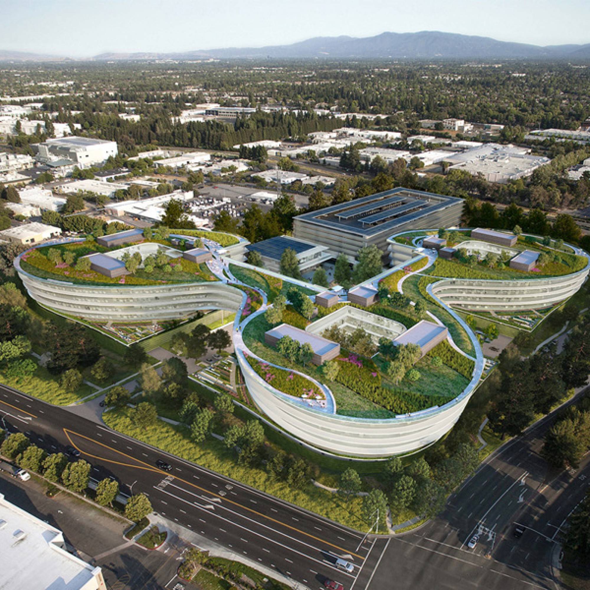 So soll der neue Apple-Campus aussehen (Quelle: landbankllc.com)