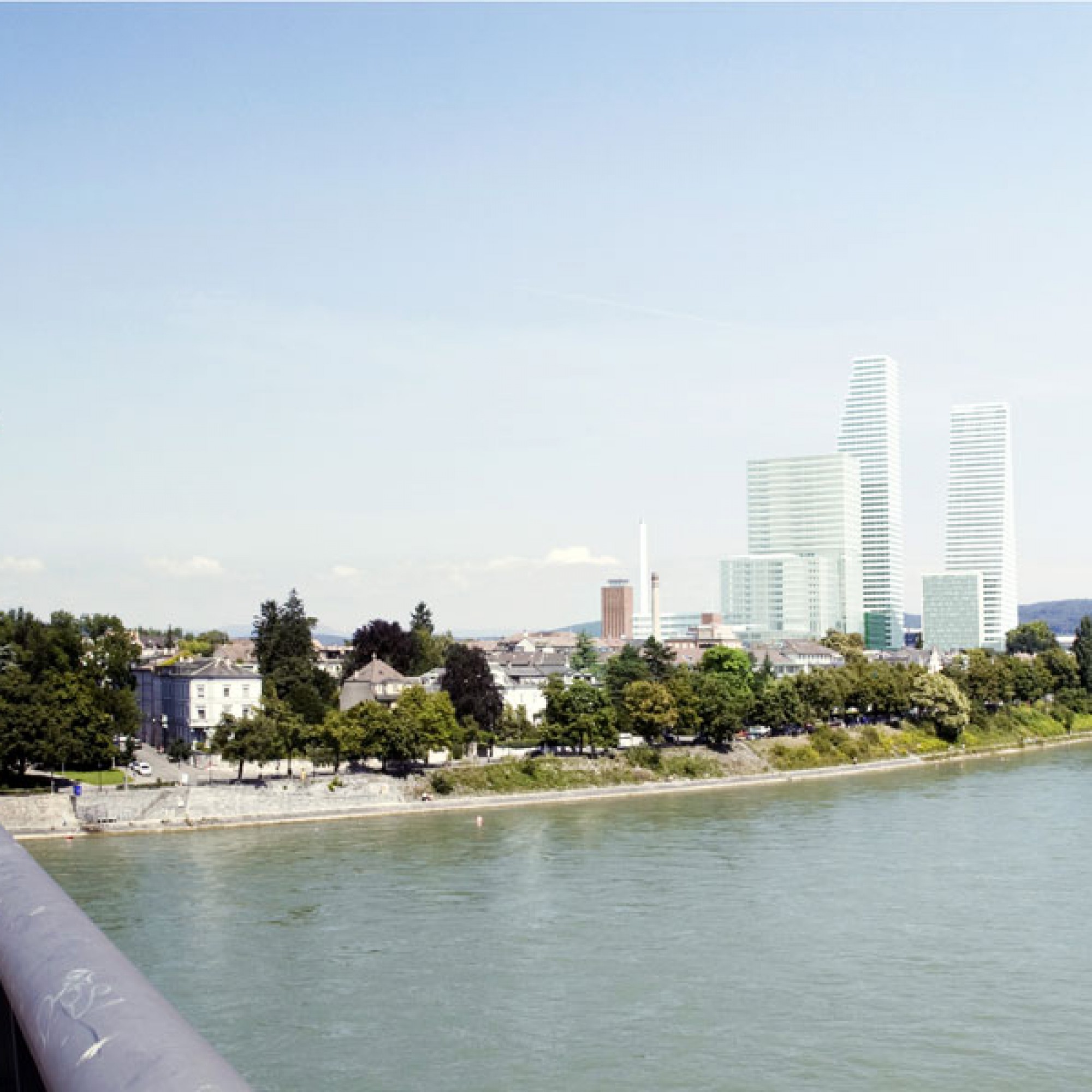 Der 178-Meter-Turm von Roche war erst der Anfang. Der Pharmariese plant einen zweiten Grossbau, der mit 205 Metern noch höher ausfallen soll (Visualisierung: F. Hoffmann-La Roche Ltd., zvg)