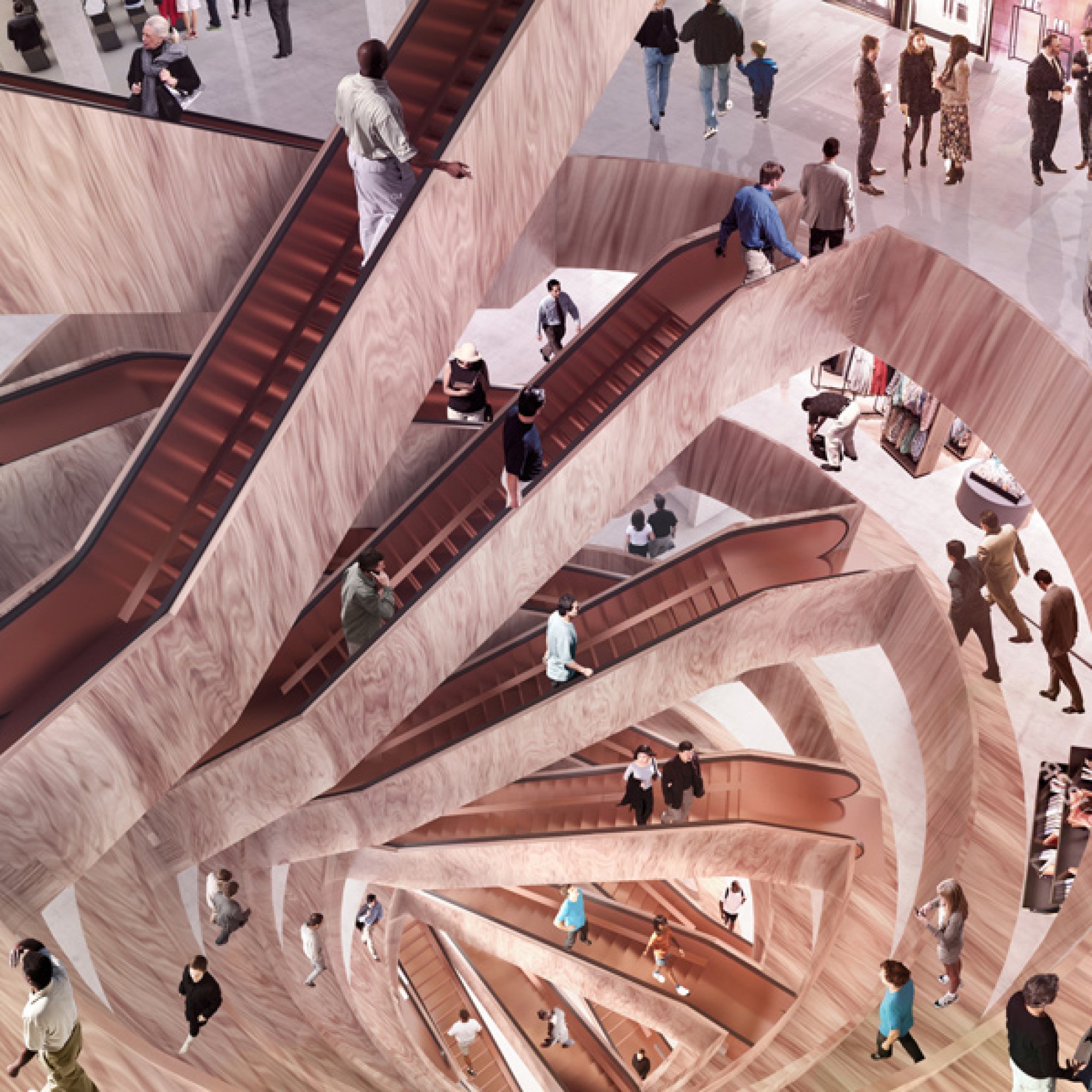 ...und für jeden der vier Bereiche ein anderer Innenhof - so stellen sich die Architekten das neue KaDeWe vor. 8zvg)