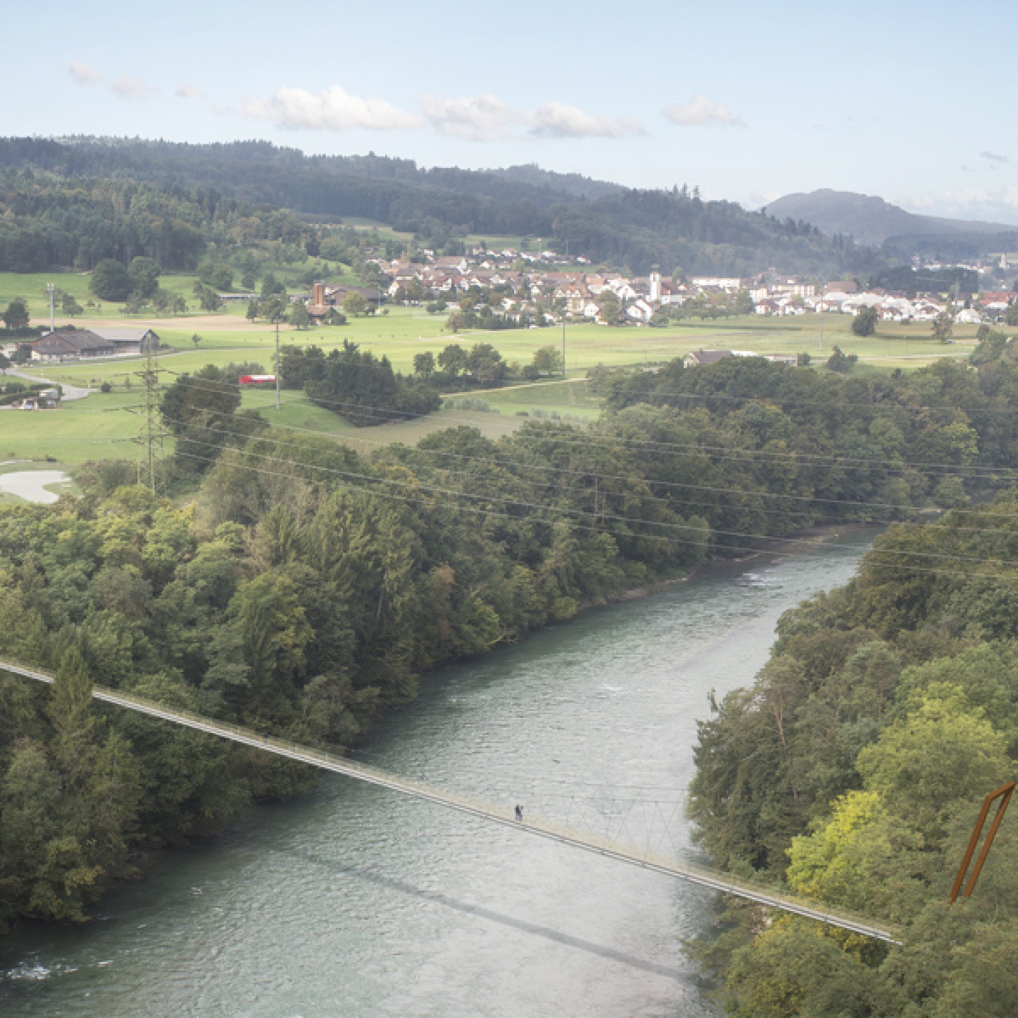 165 Meter lang und 1,20 Meter breit soll die Brücke werden.  (Visualisierung: zvg)
