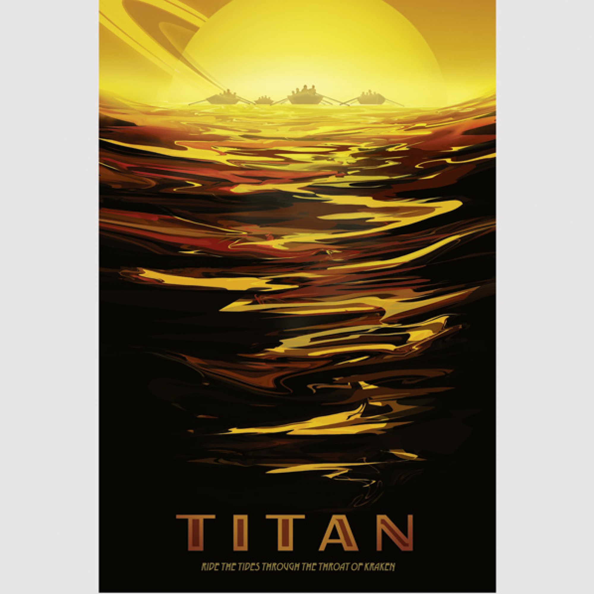 Die Monde des Sonnensystems sind auch im Angebot: der Titan... (Courtesy NASA/JPL-Caltech) 