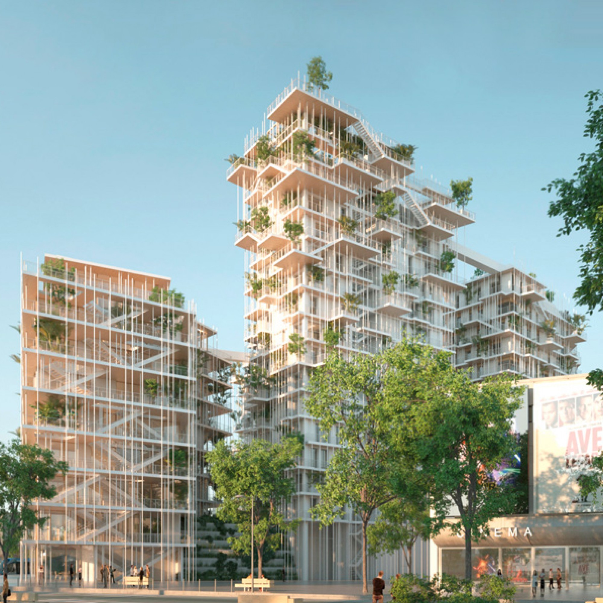 Neben Holz - voraussichtlich Fichte ider Weisstanne - setzen die Architekten... (zvg)