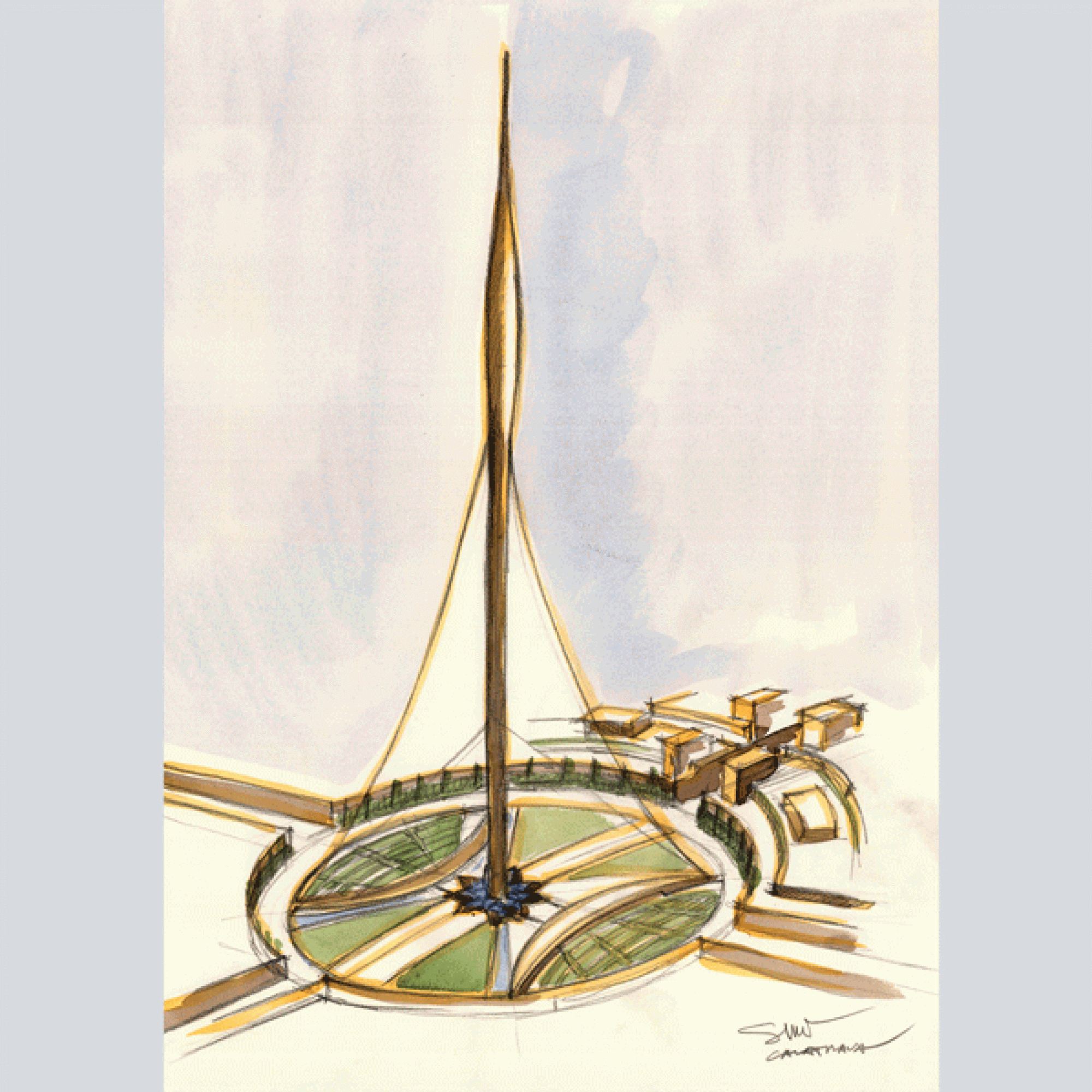 Entwurfsskizze von Santiago Calatrava. (zvg)