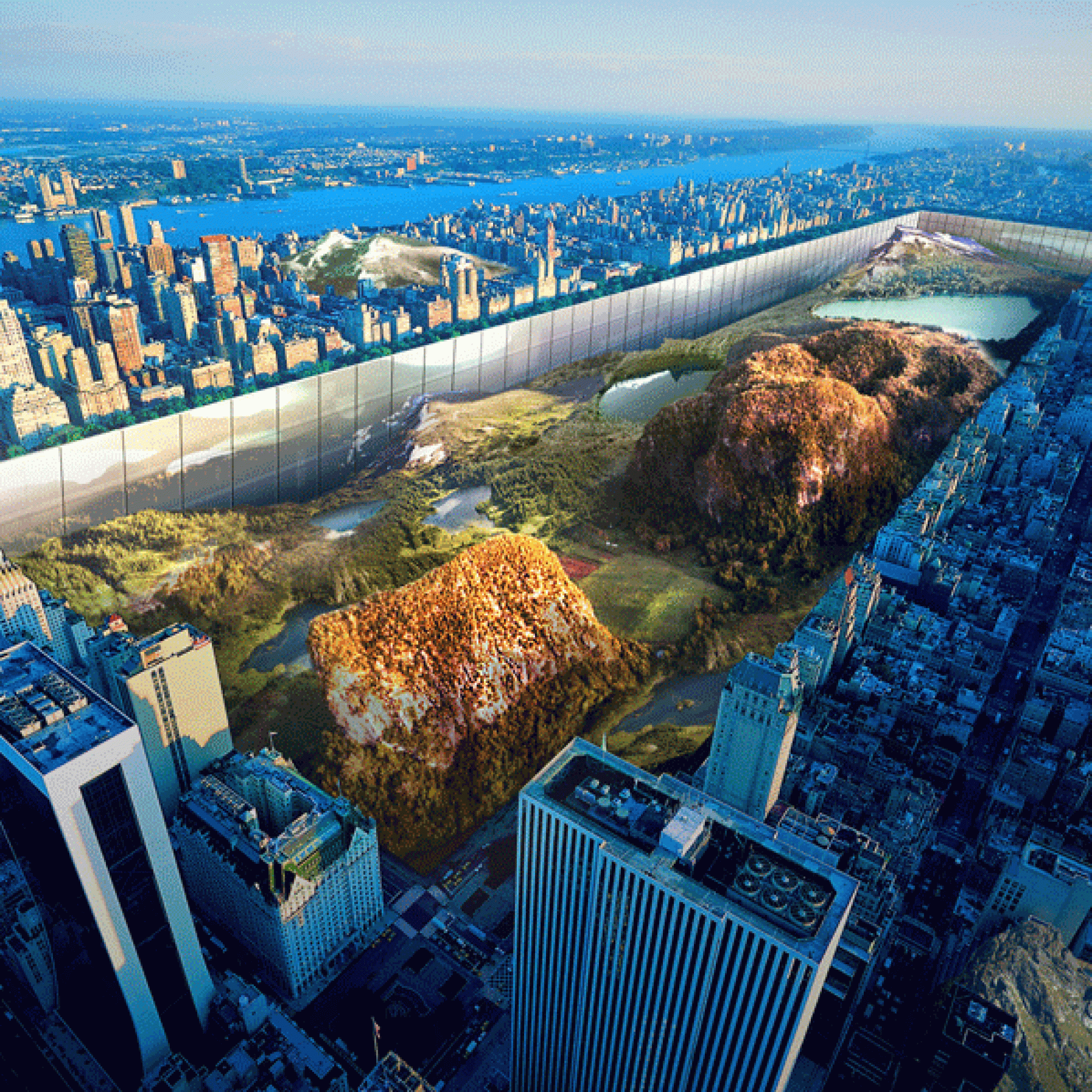 Alternative zum Central Park: ein Stück wilde, unberührte Landschaft anstelle eines Parks. ( Jianshi Wu, Yitan Sun)