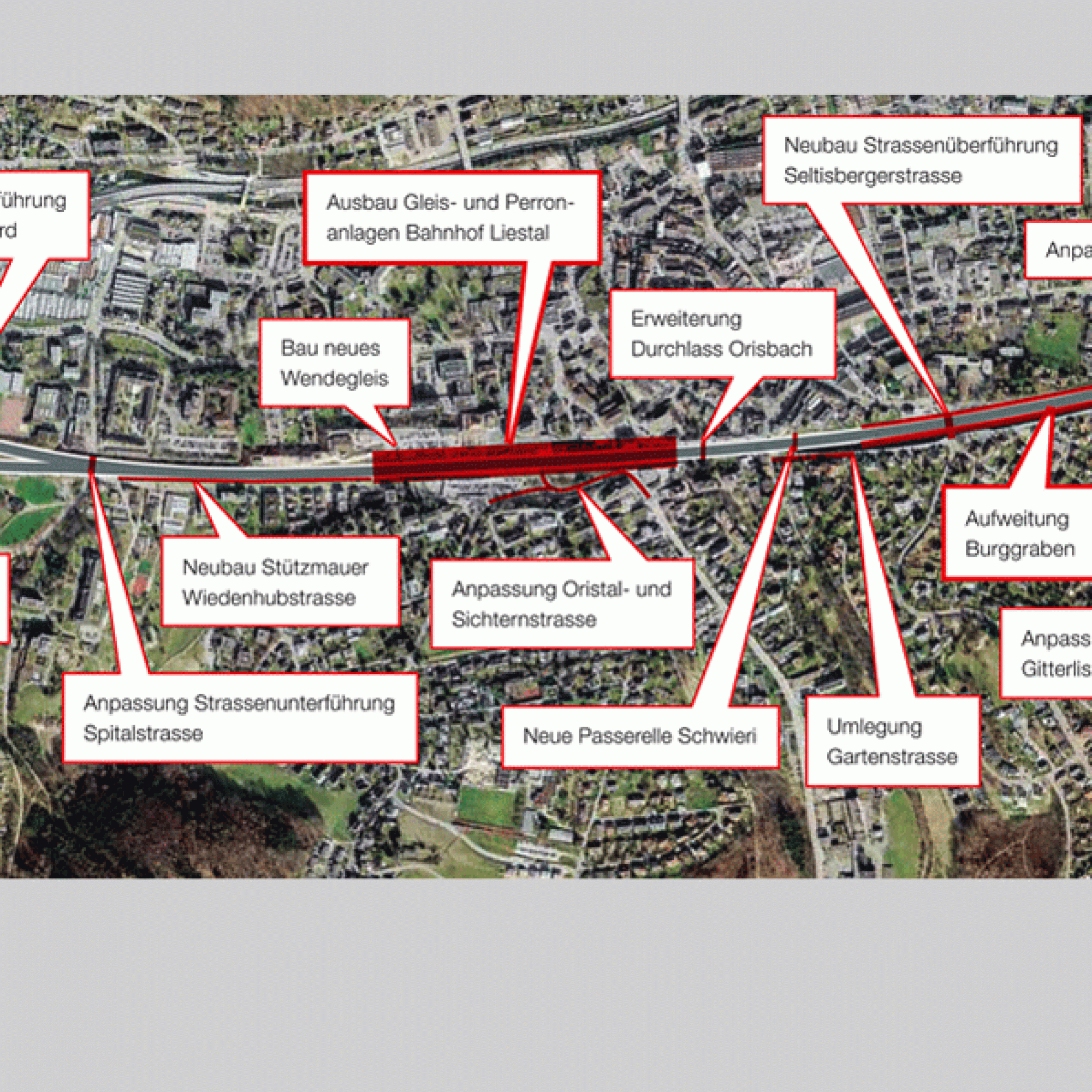 Komplexes Projekt: der Ausbau des Bahnknotens Liestal. (SBB) 1/2