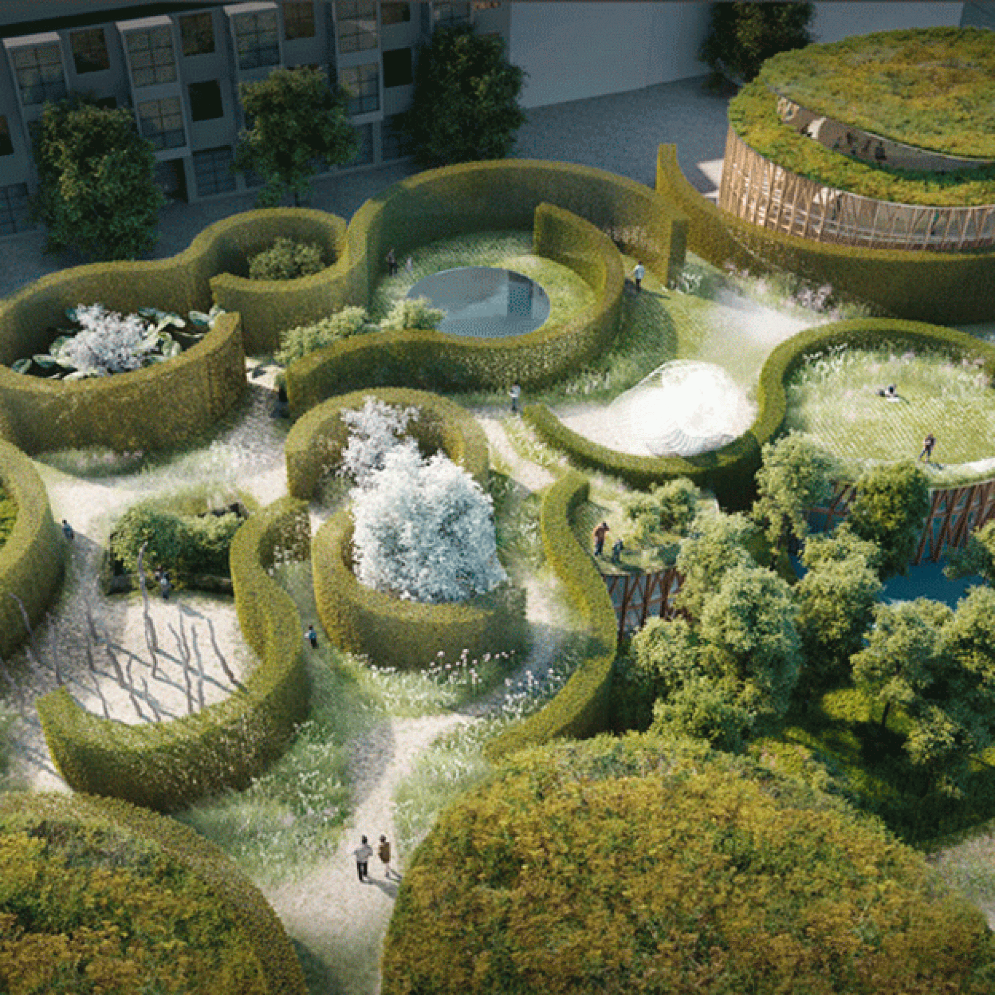 Ein Labyrinth aus Hecken und Pavillons - so stellt sich Kengo Kuma die Anlage vor. (zvg)