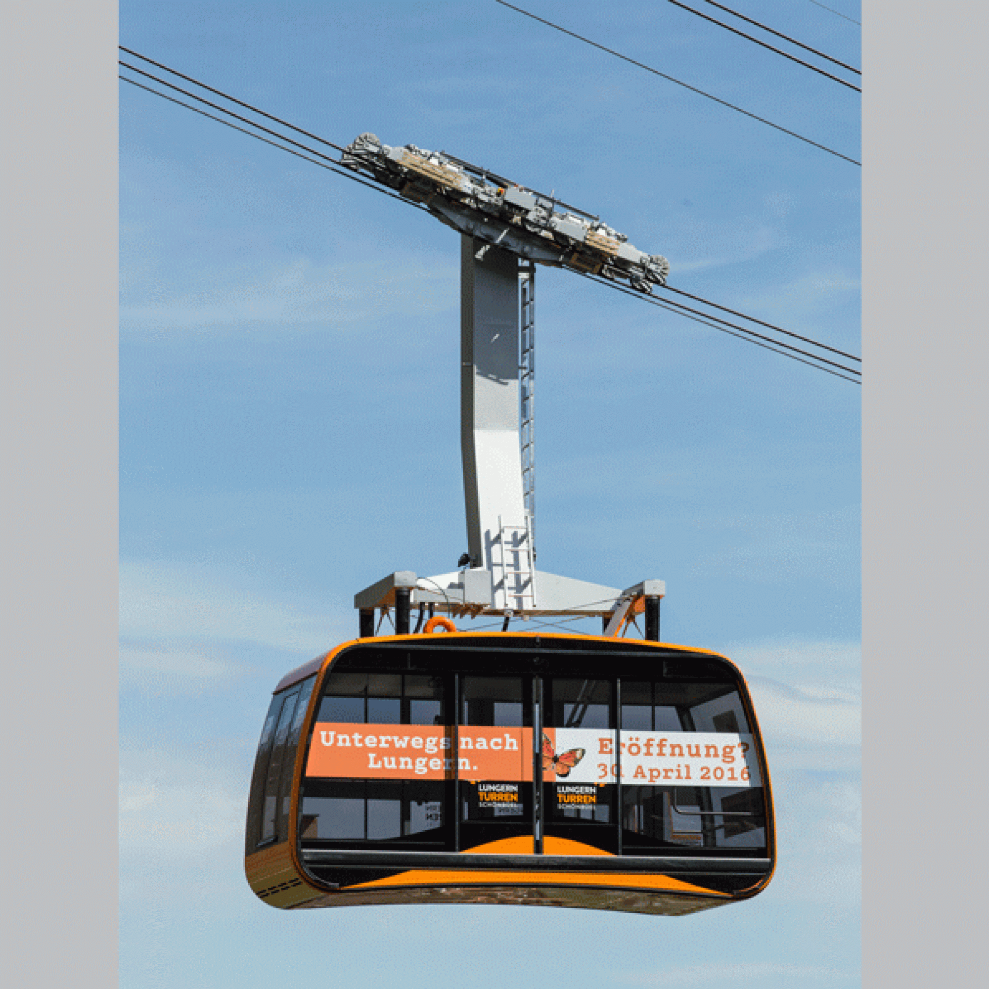 Seit dem 30. April ist die Aussichtsterrasse Turren oberhalb Lungern wieder per Luftseilbahn erreichbar. (Bild: zvg)