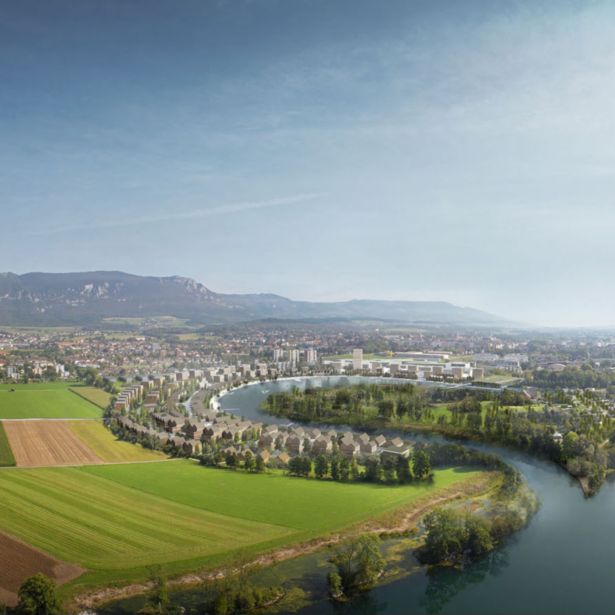 Wasserstadt Solothurn, Visualisierung (Herzog & de Meuron/zvg Kanton Solothurn)